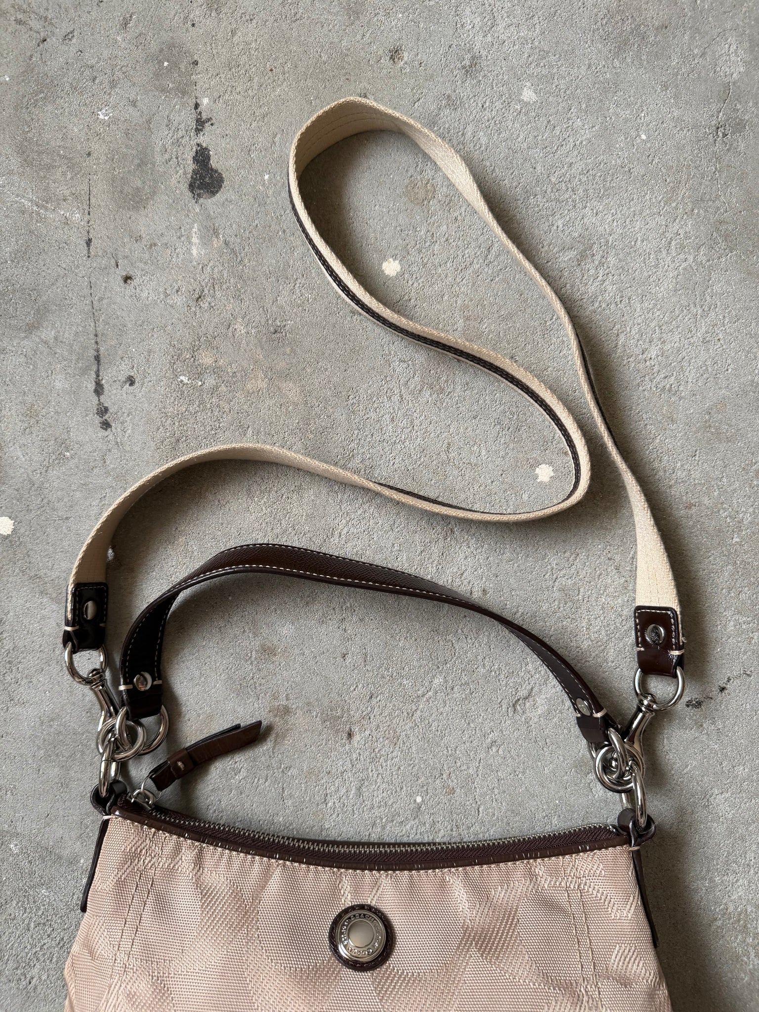 Coach 2Way Shoulder Bag Beige/Brown