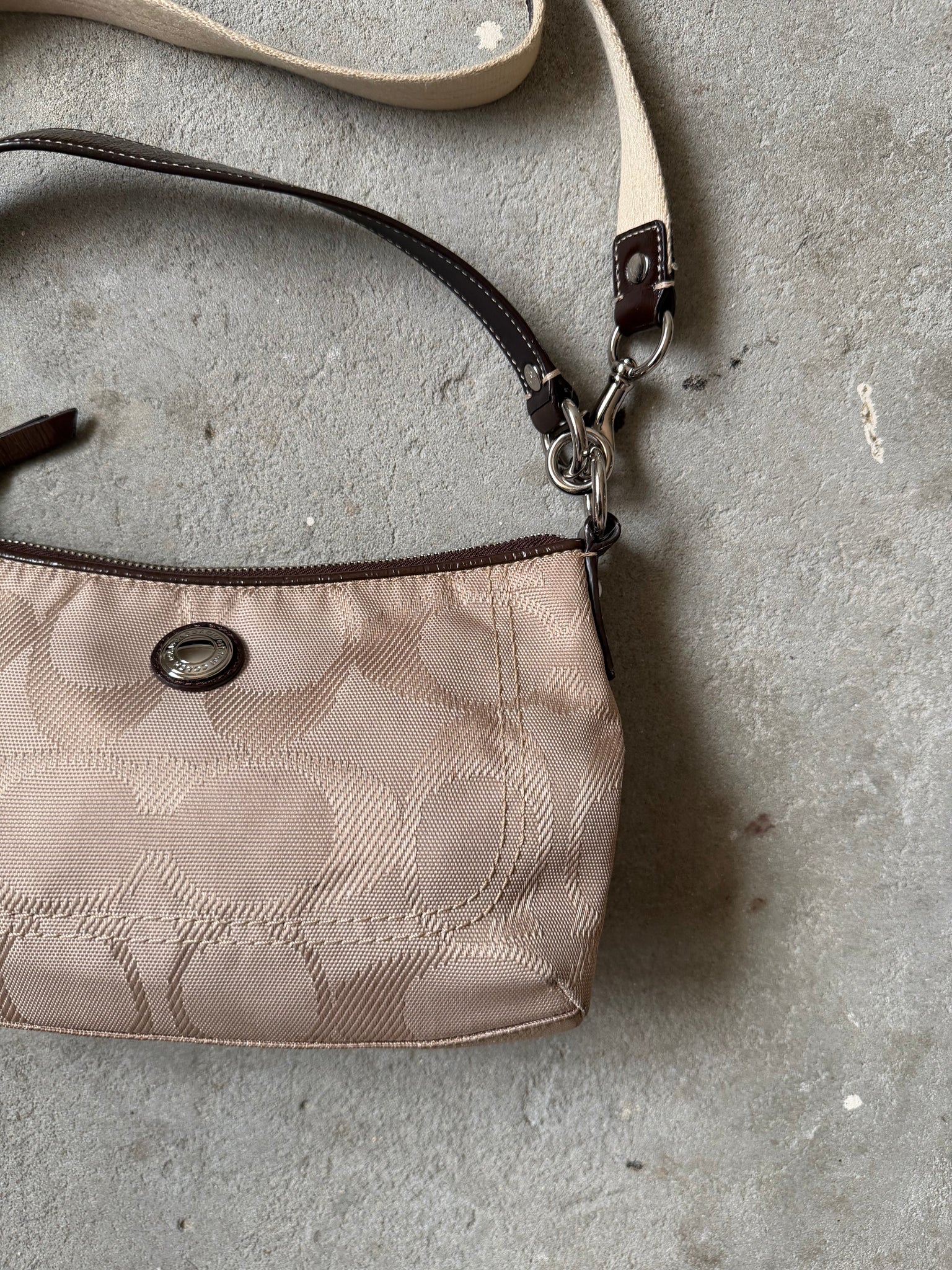 Coach 2Way Shoulder Bag Beige/Brown