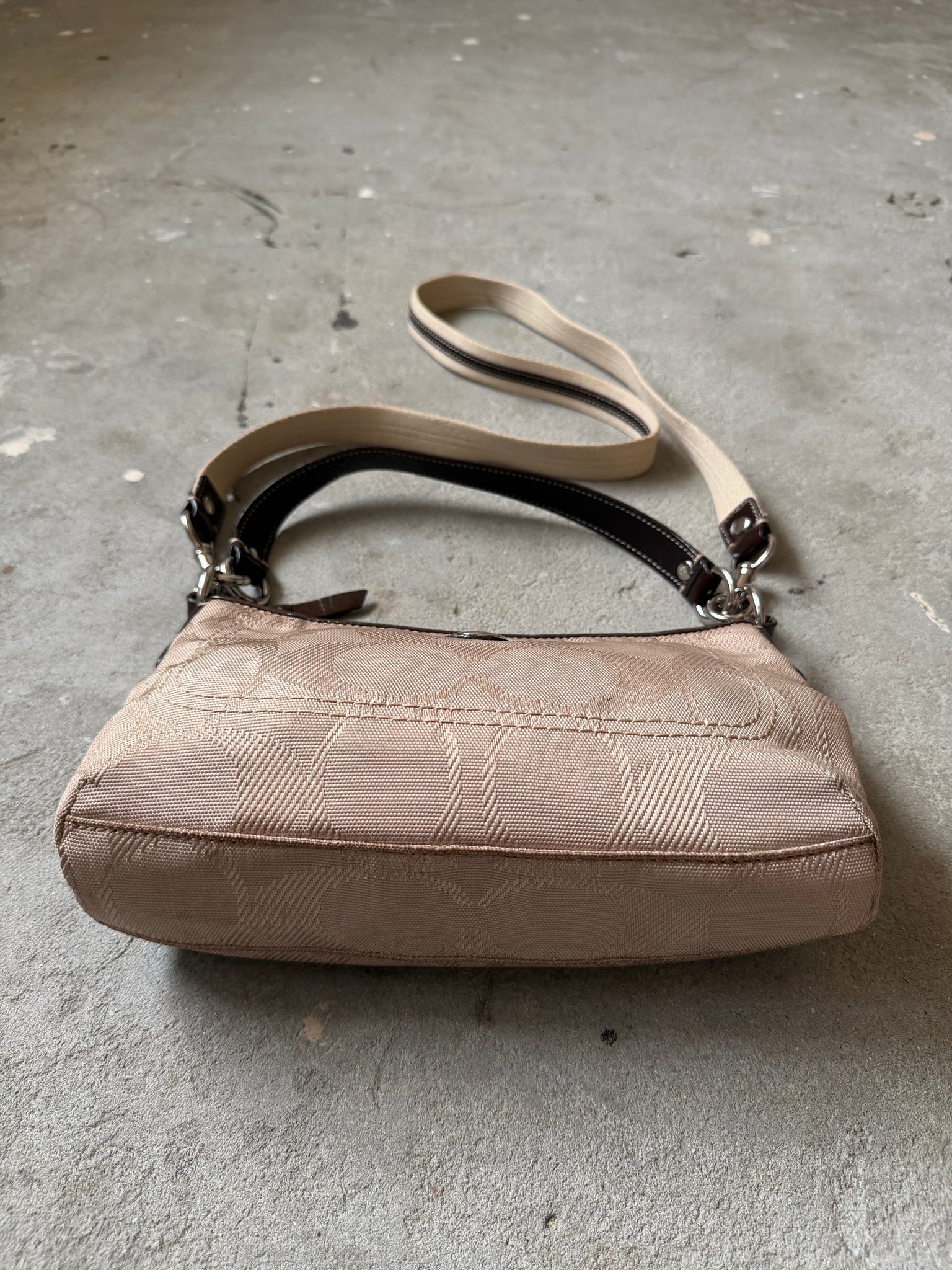 Coach 2Way Shoulder Bag Beige/Brown