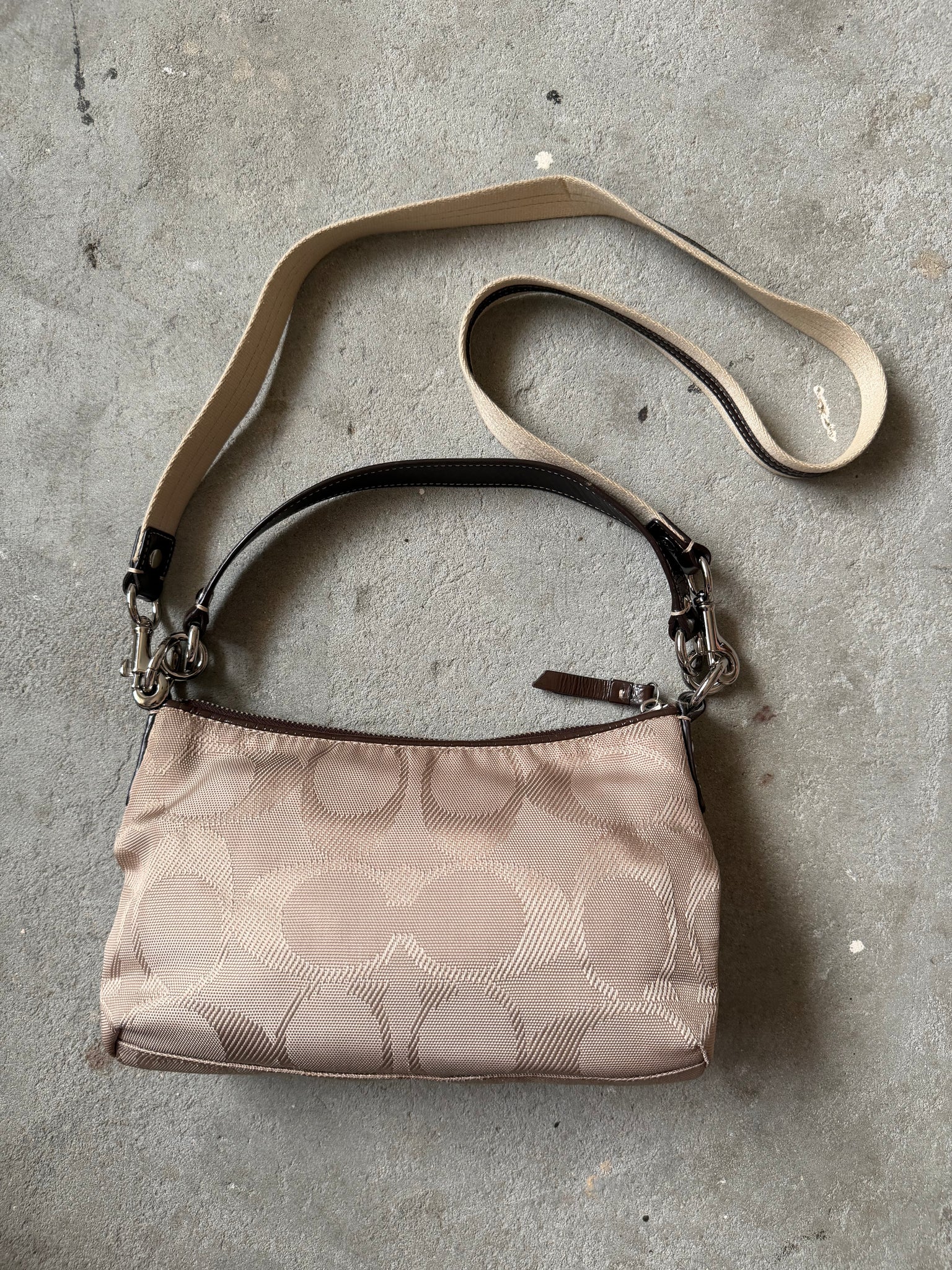 Coach 2Way Shoulder Bag Beige/Brown