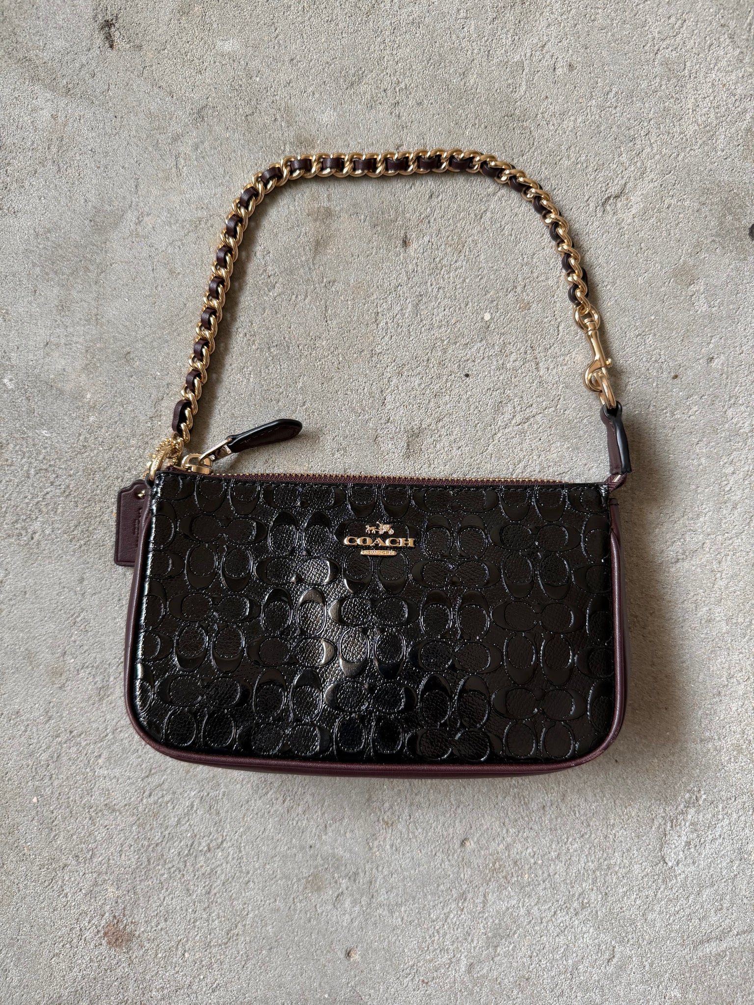 Coach Signature Nolita 19 Shoulder Bag Black/Brown