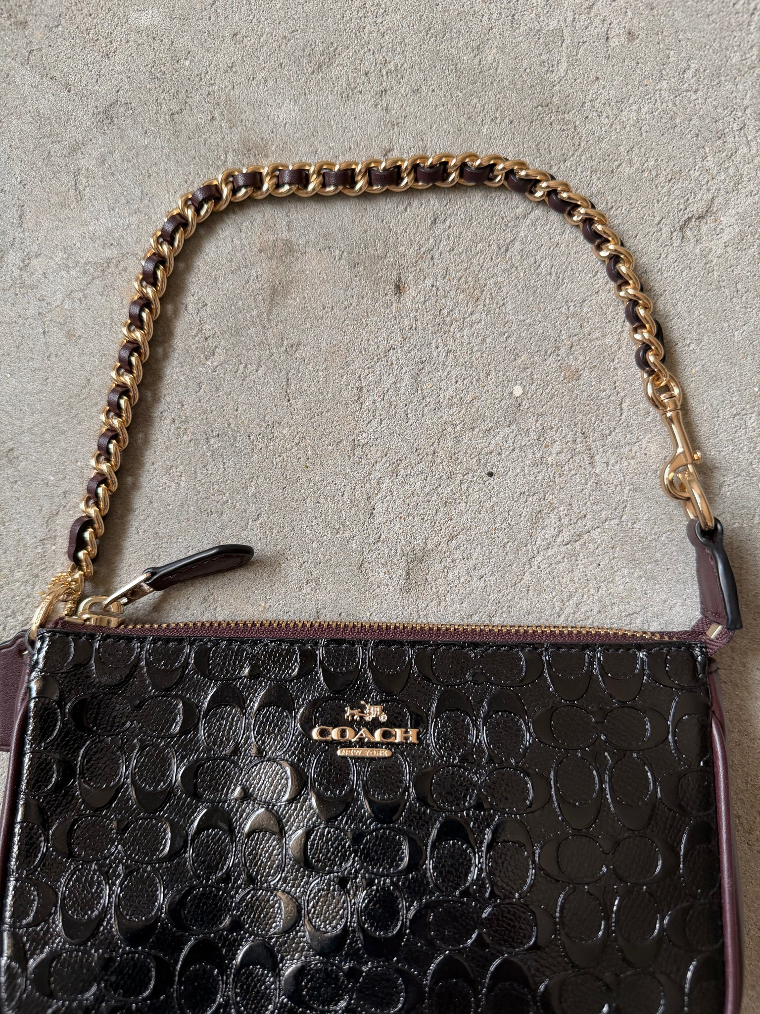 Coach Signature Nolita 19 Shoulder Bag Black/Brown