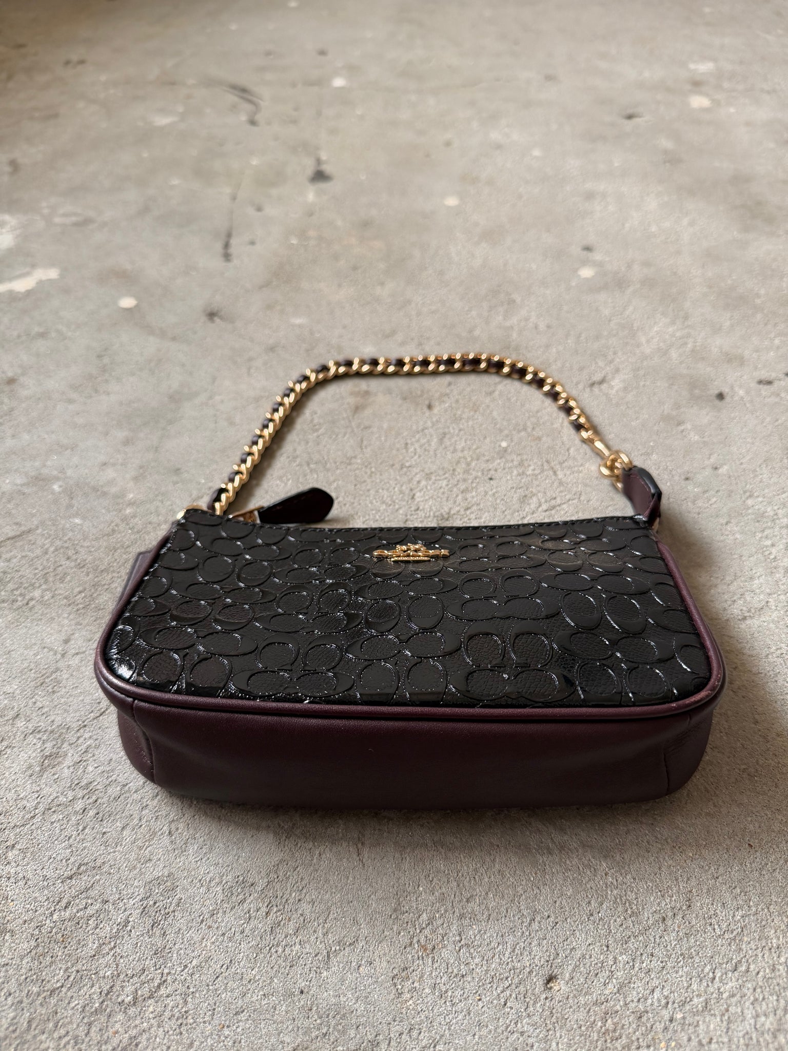 Coach Signature Nolita 19 Shoulder Bag Black/Brown