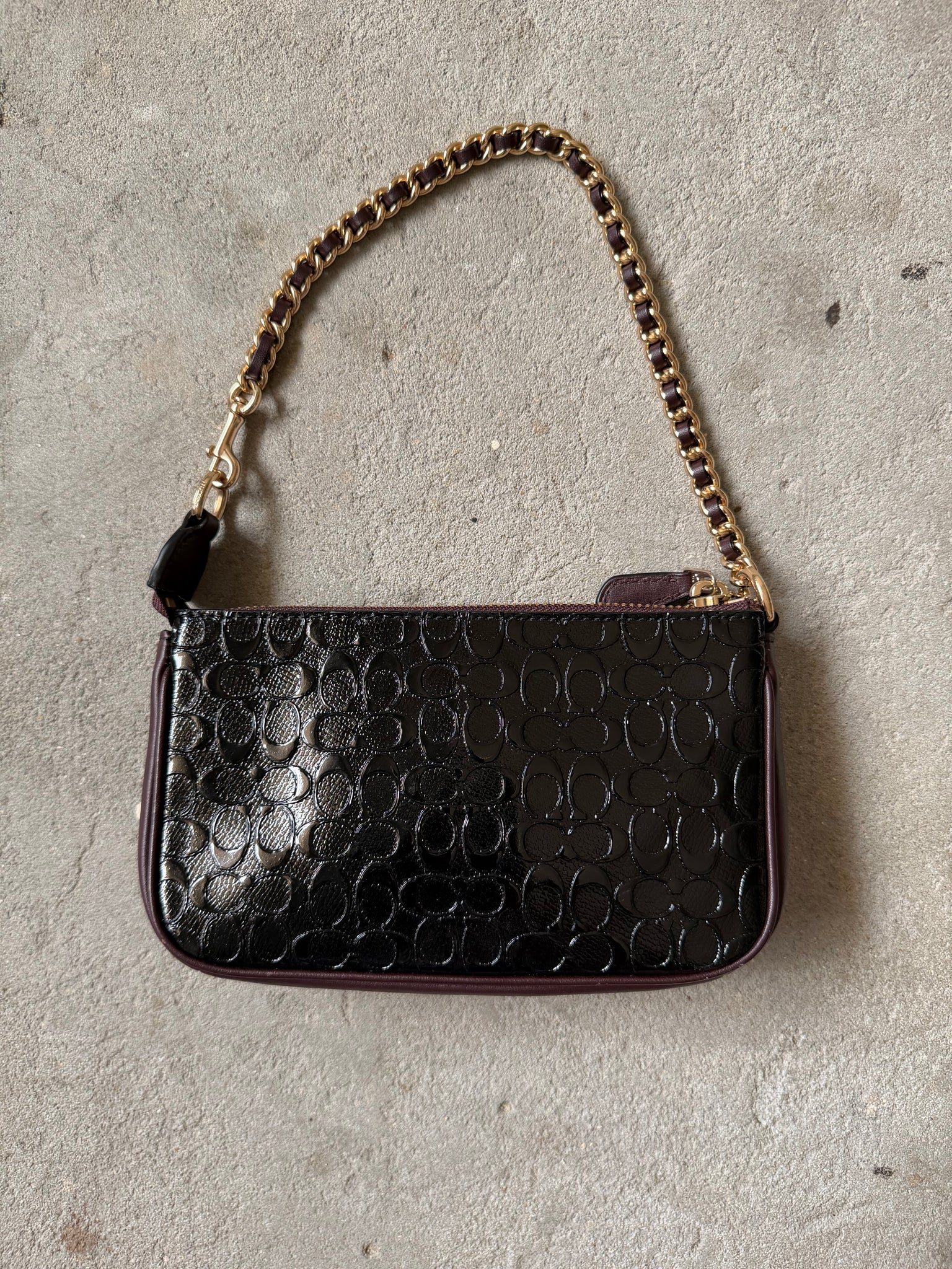 Coach Signature Nolita 19 Shoulder Bag Black/Brown