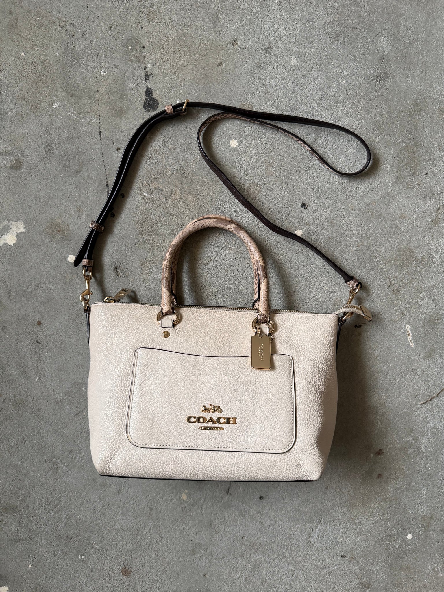 Coach 2Way Mini Emma Shoulder Bag White