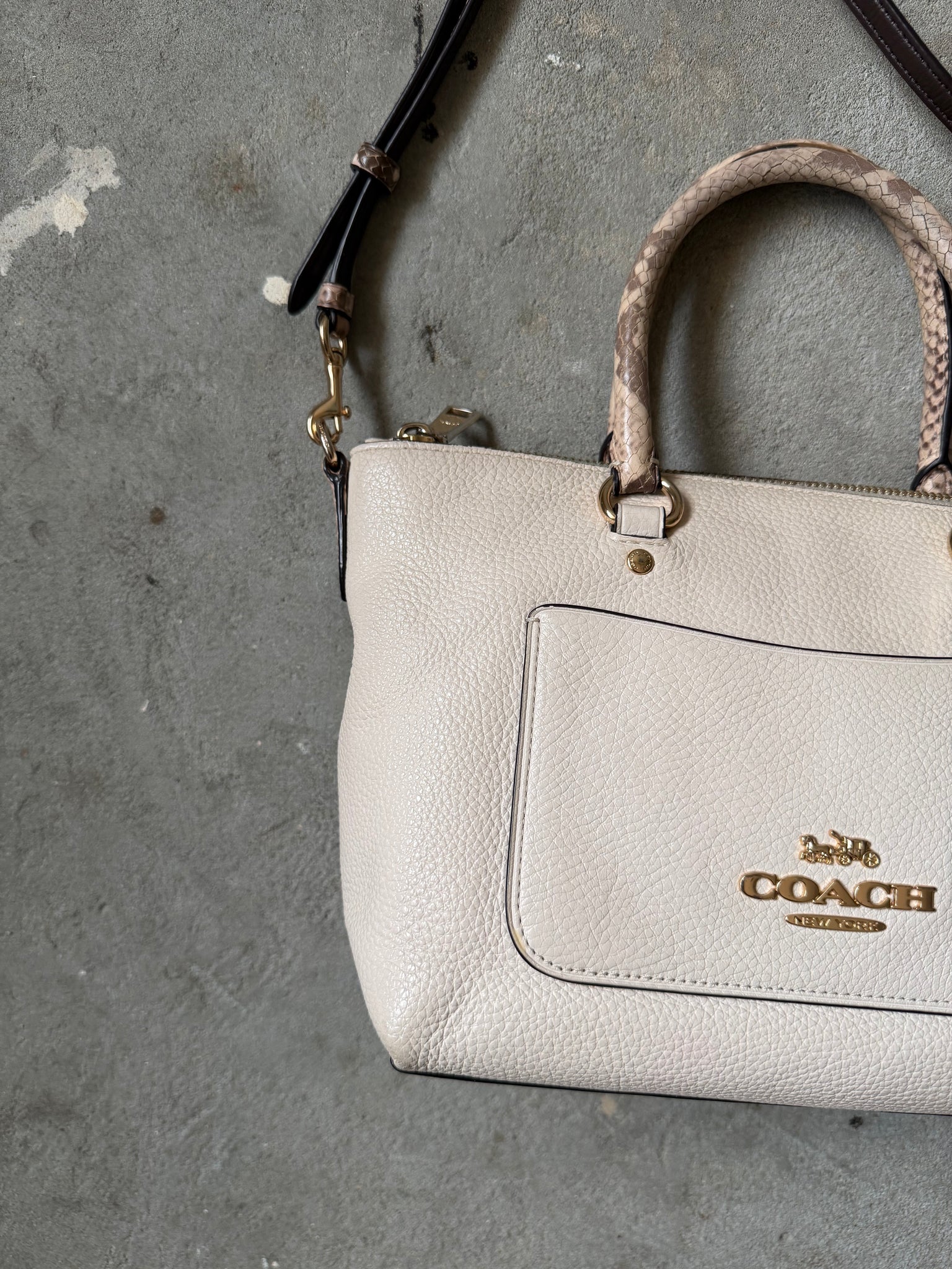 Coach 2Way Mini Emma Shoulder Bag White
