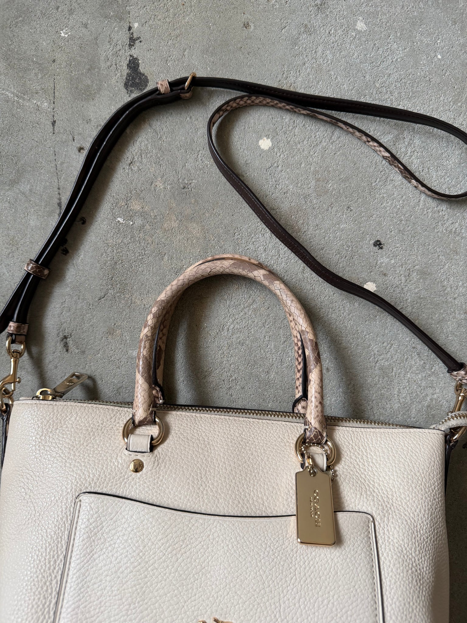 Coach 2Way Mini Emma Shoulder Bag White