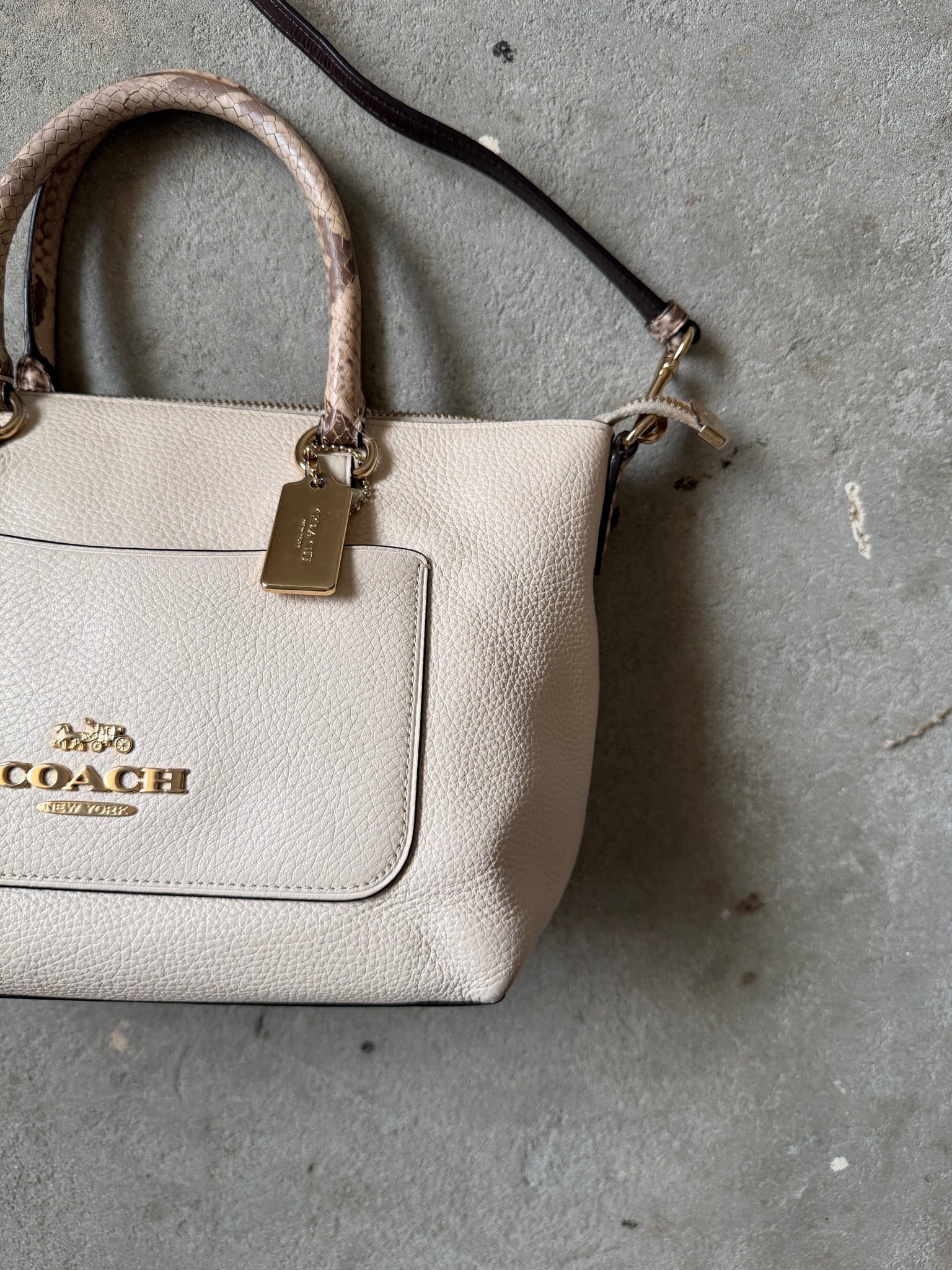 Coach 2Way Mini Emma Shoulder Bag White