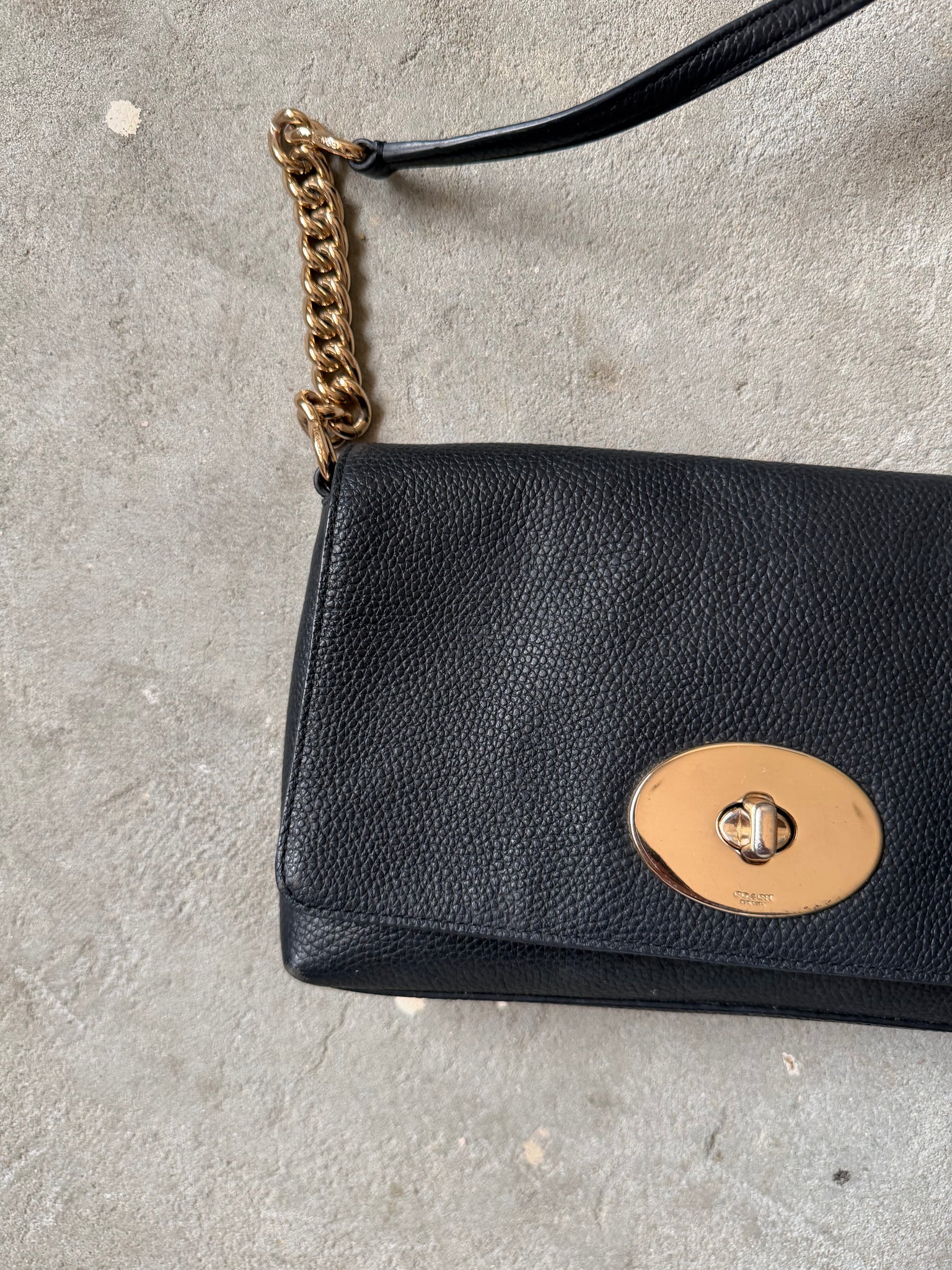 Coach Leather Crosstown Crossbody Bag Black