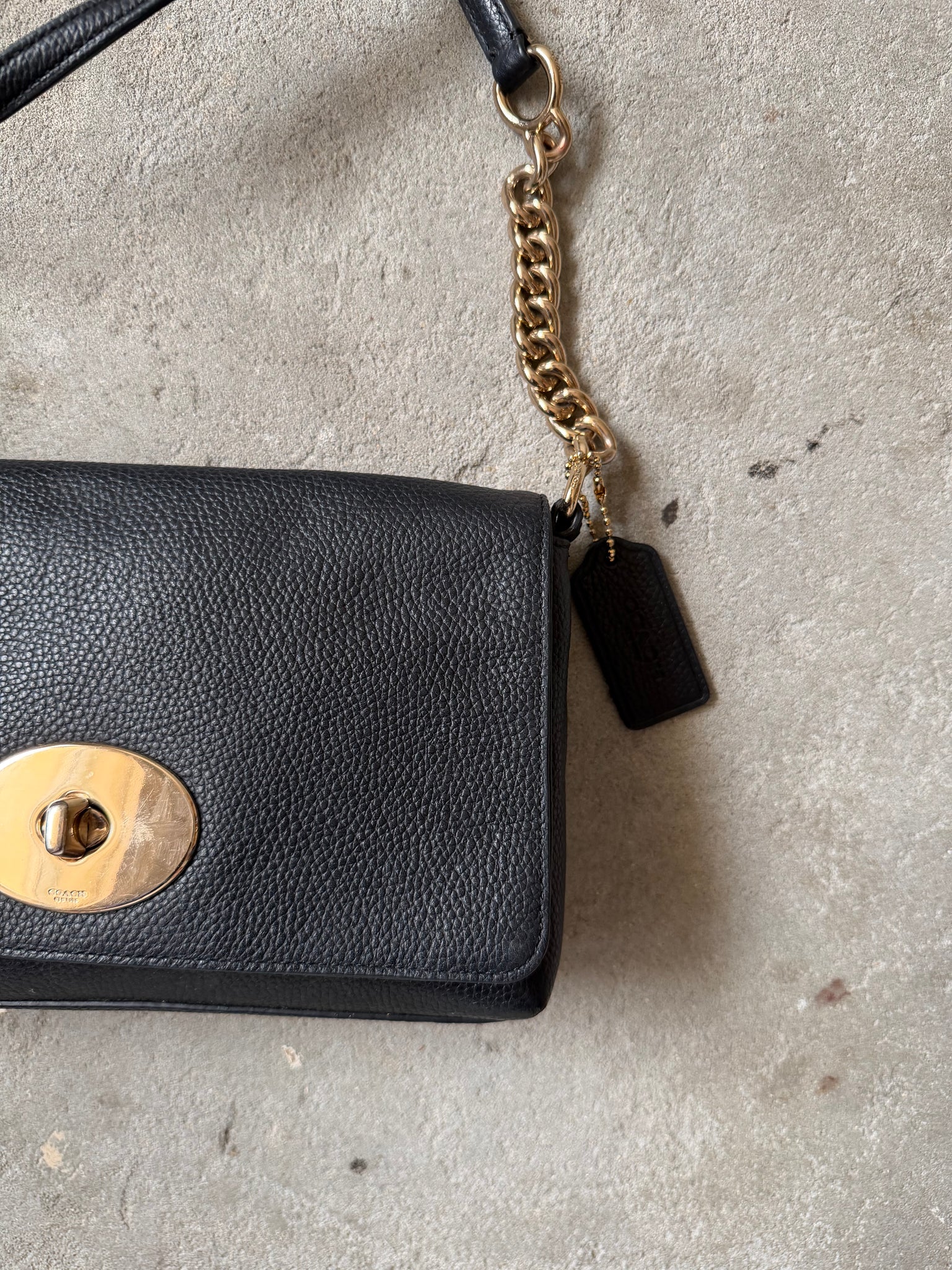 Coach Leather Crosstown Crossbody Bag Black