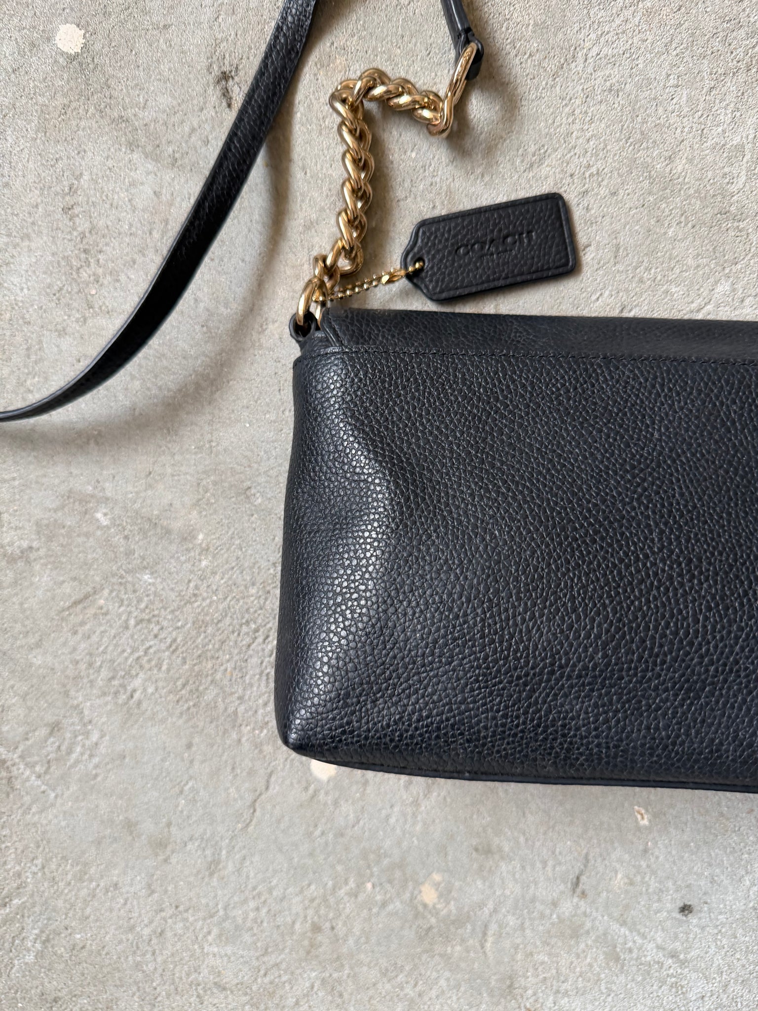 Coach Leather Crosstown Crossbody Bag Black