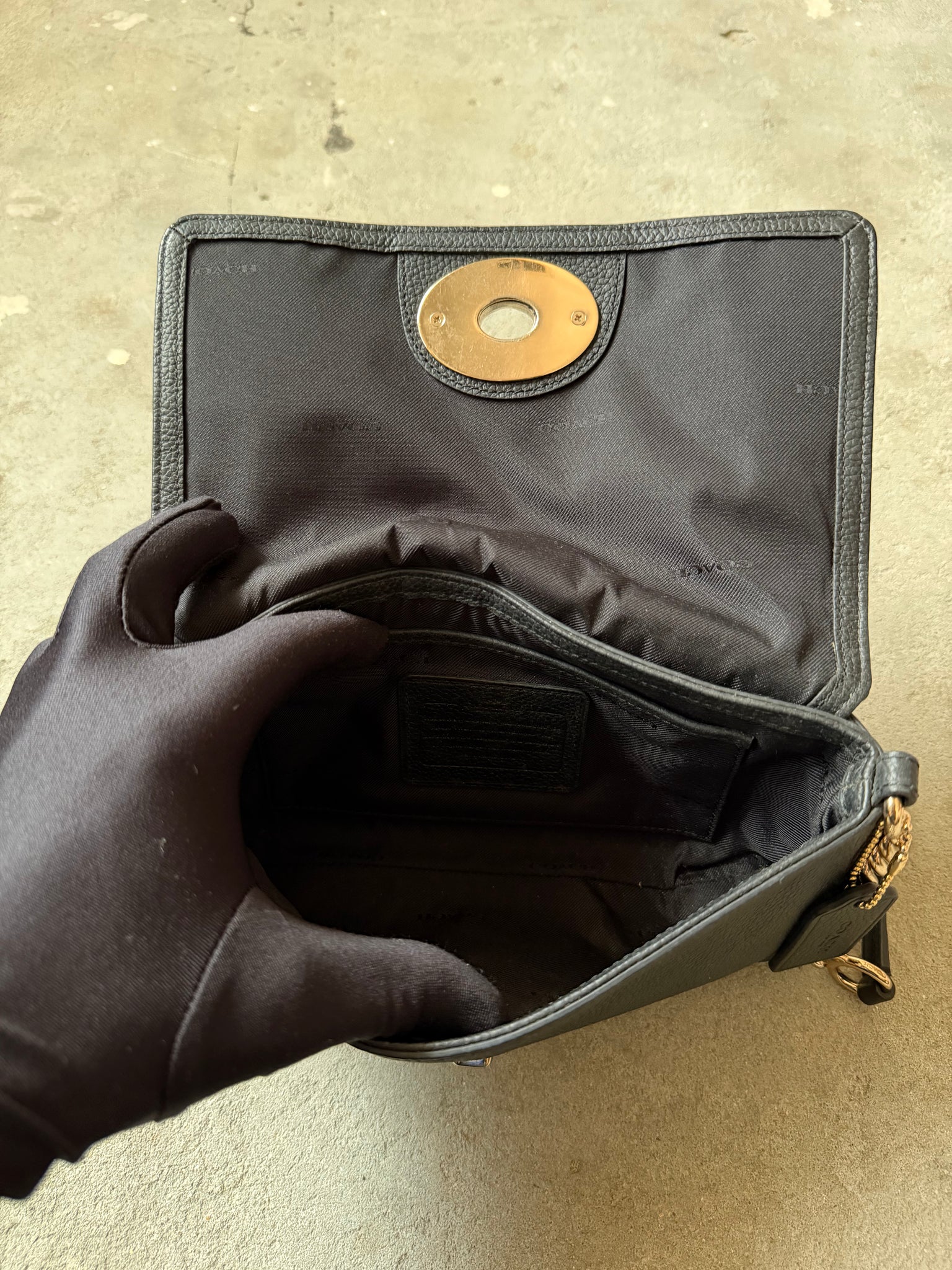 Coach Leather Crosstown Crossbody Bag Black