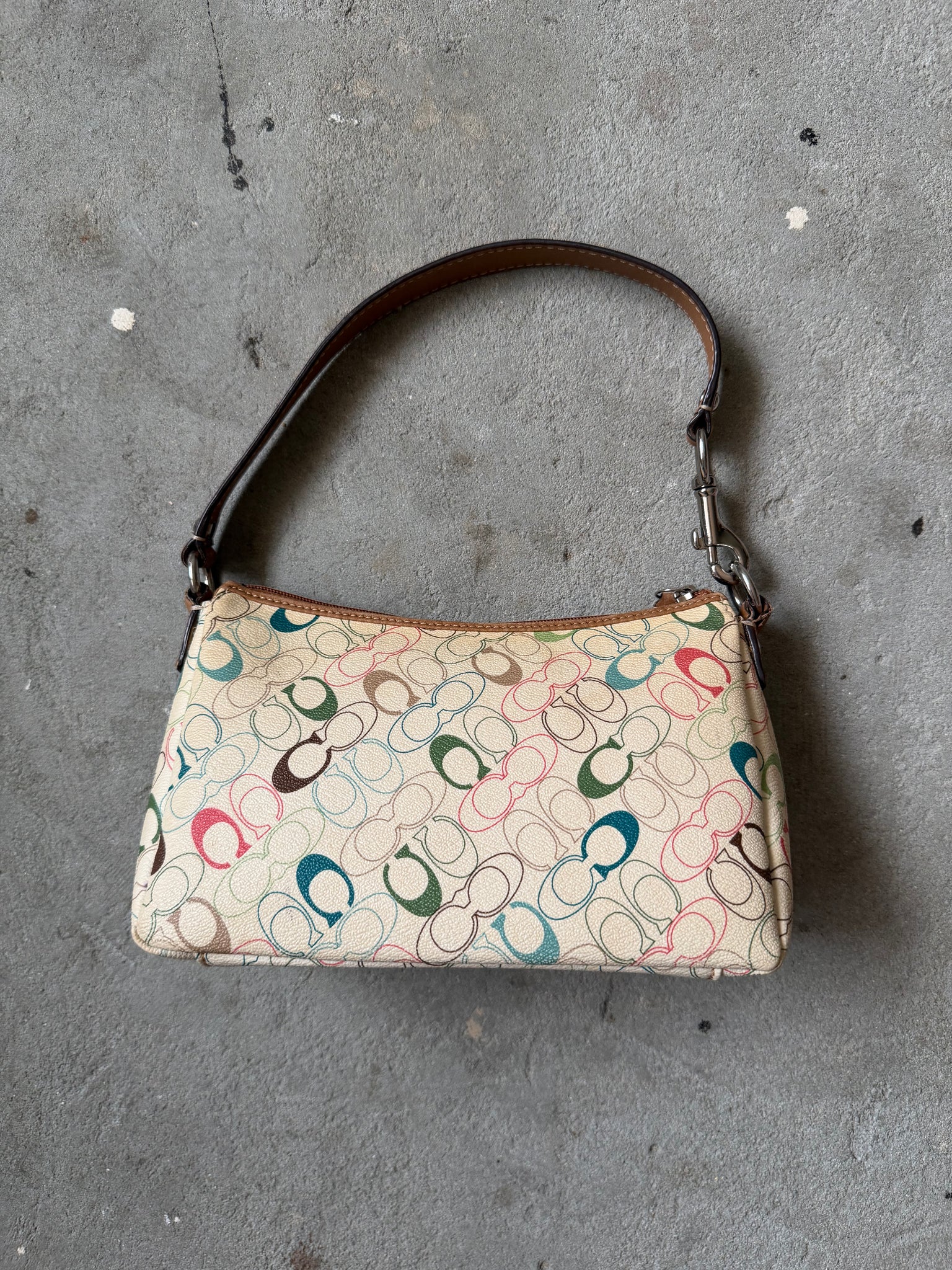 Coach Signature Chelsea Stripe Shoulder Bag Multi