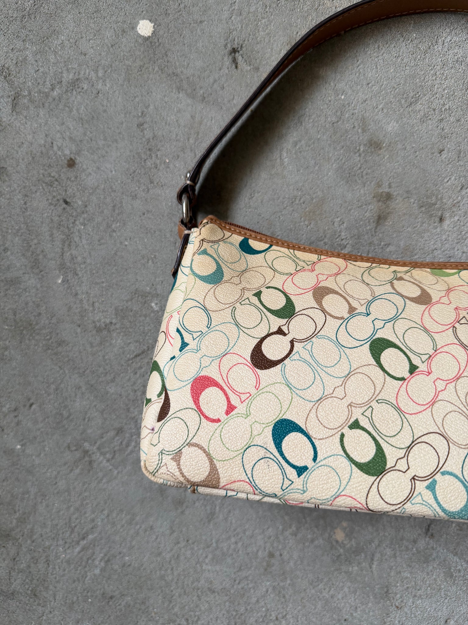 Coach Signature Chelsea Stripe Shoulder Bag Multi