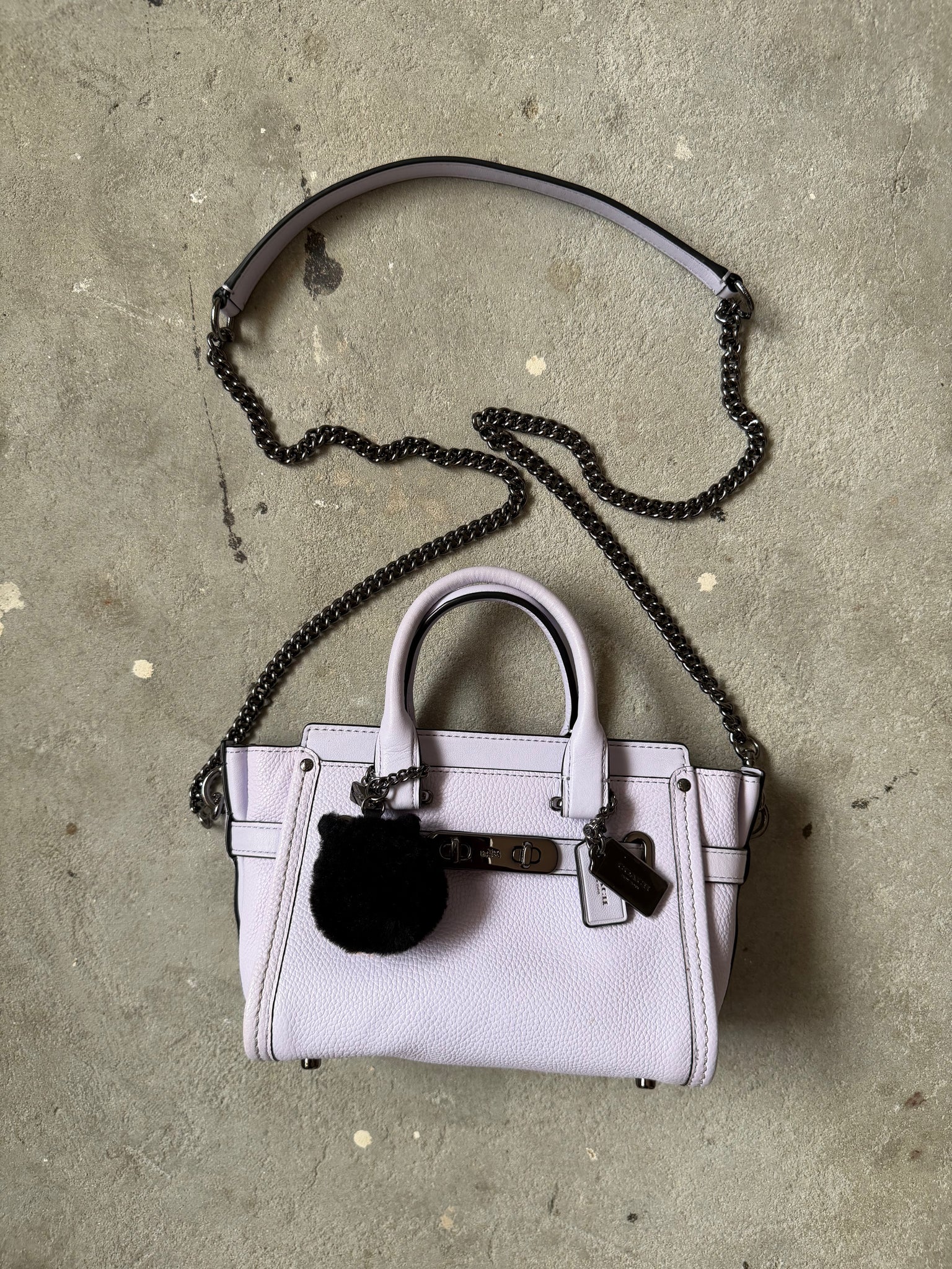 Coach x Ariana Grande 2Way Kiti Swagger Shoulder Bag Purple