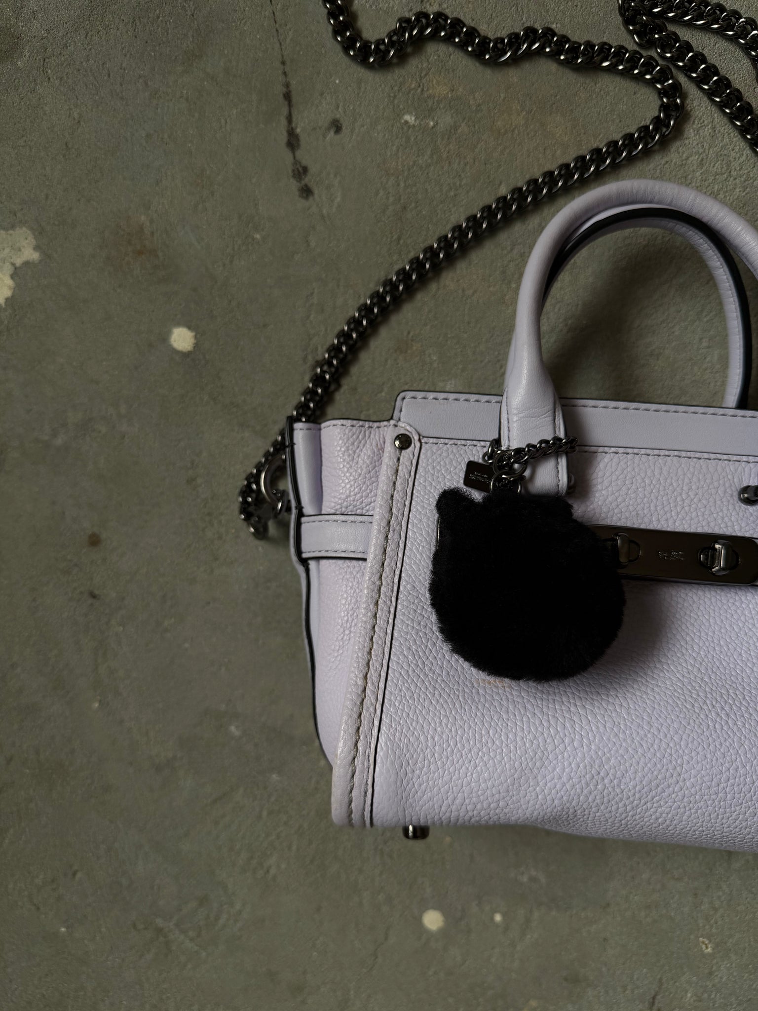 Coach x Ariana Grande 2Way Kiti Swagger Shoulder Bag Purple