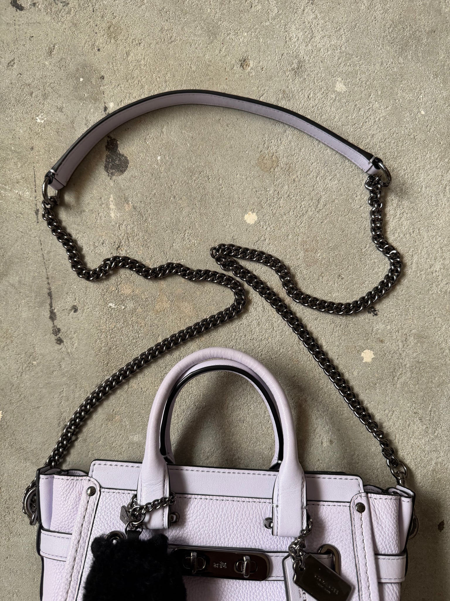 Coach x Ariana Grande 2Way Kiti Swagger Shoulder Bag Purple