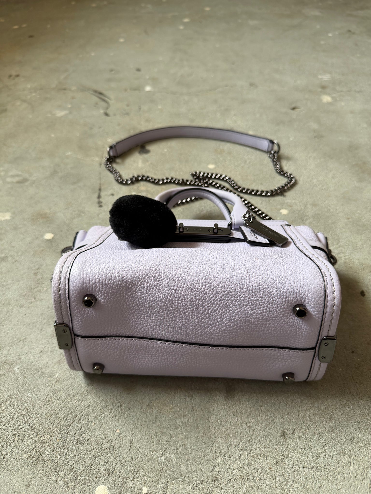 Coach x Ariana Grande 2Way Kiti Swagger Shoulder Bag Purple