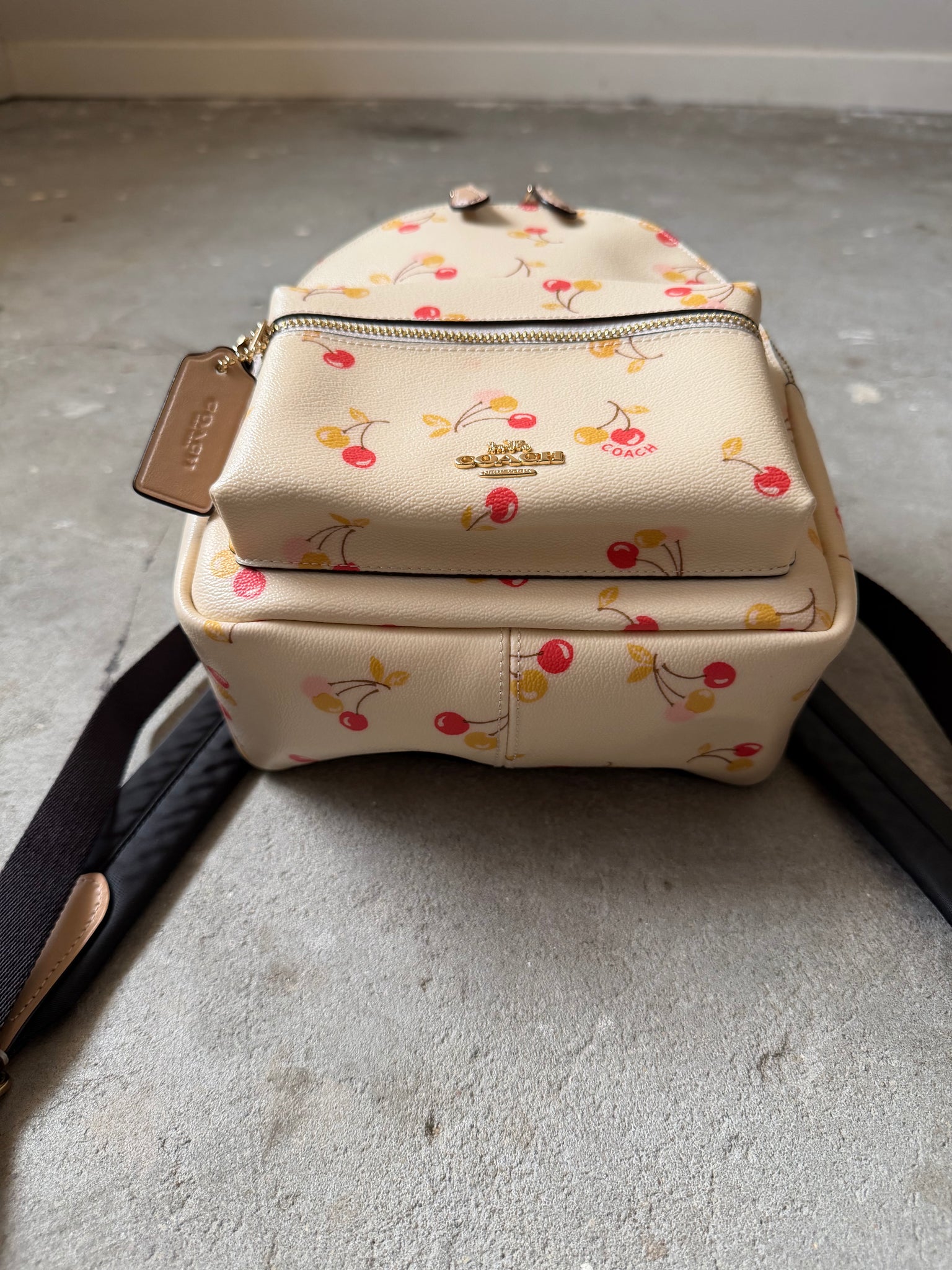 Coach Mini Charlie Cherry Backpack Cream