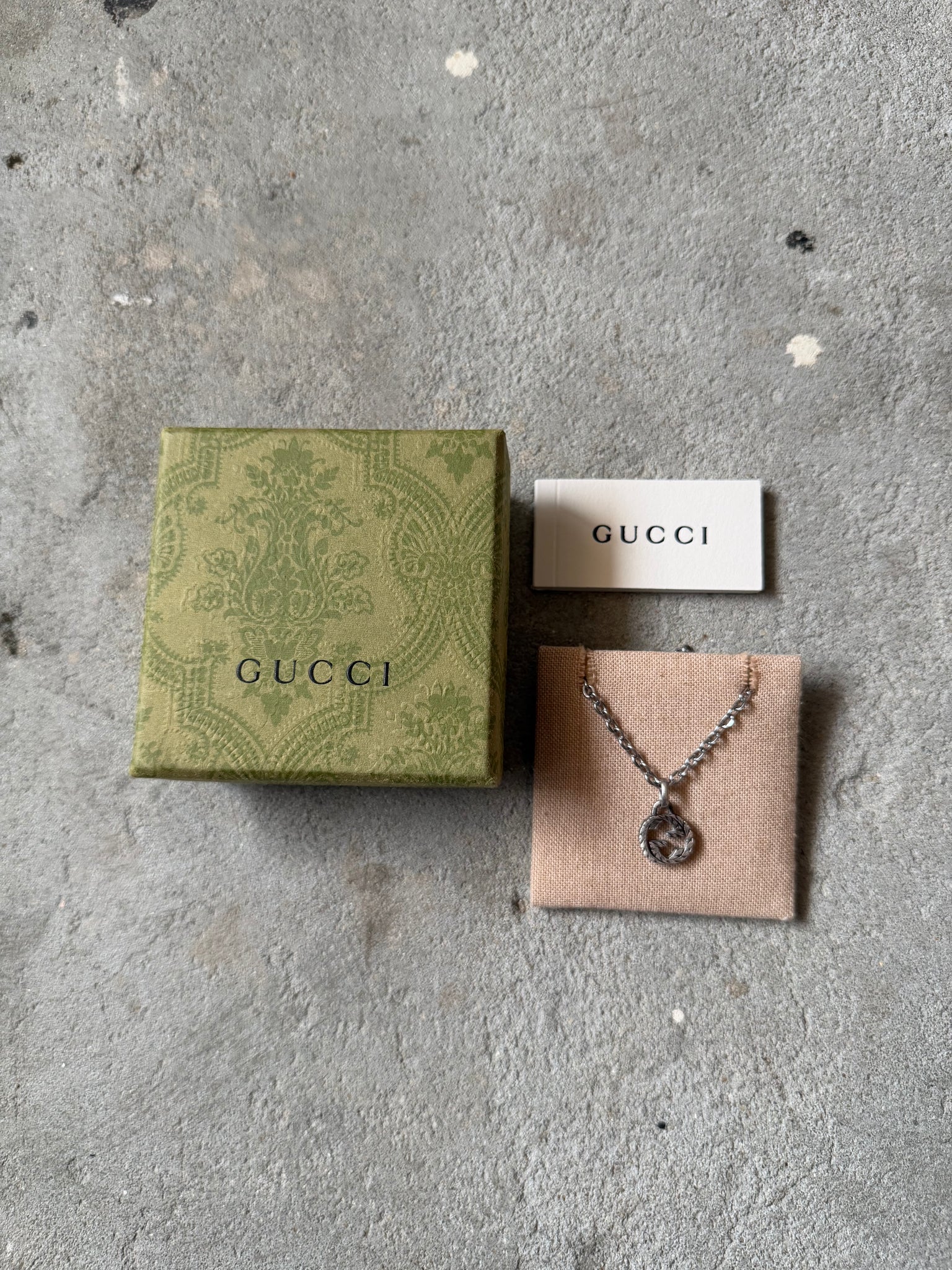 Gucci GG Interlocking Necklace Silver