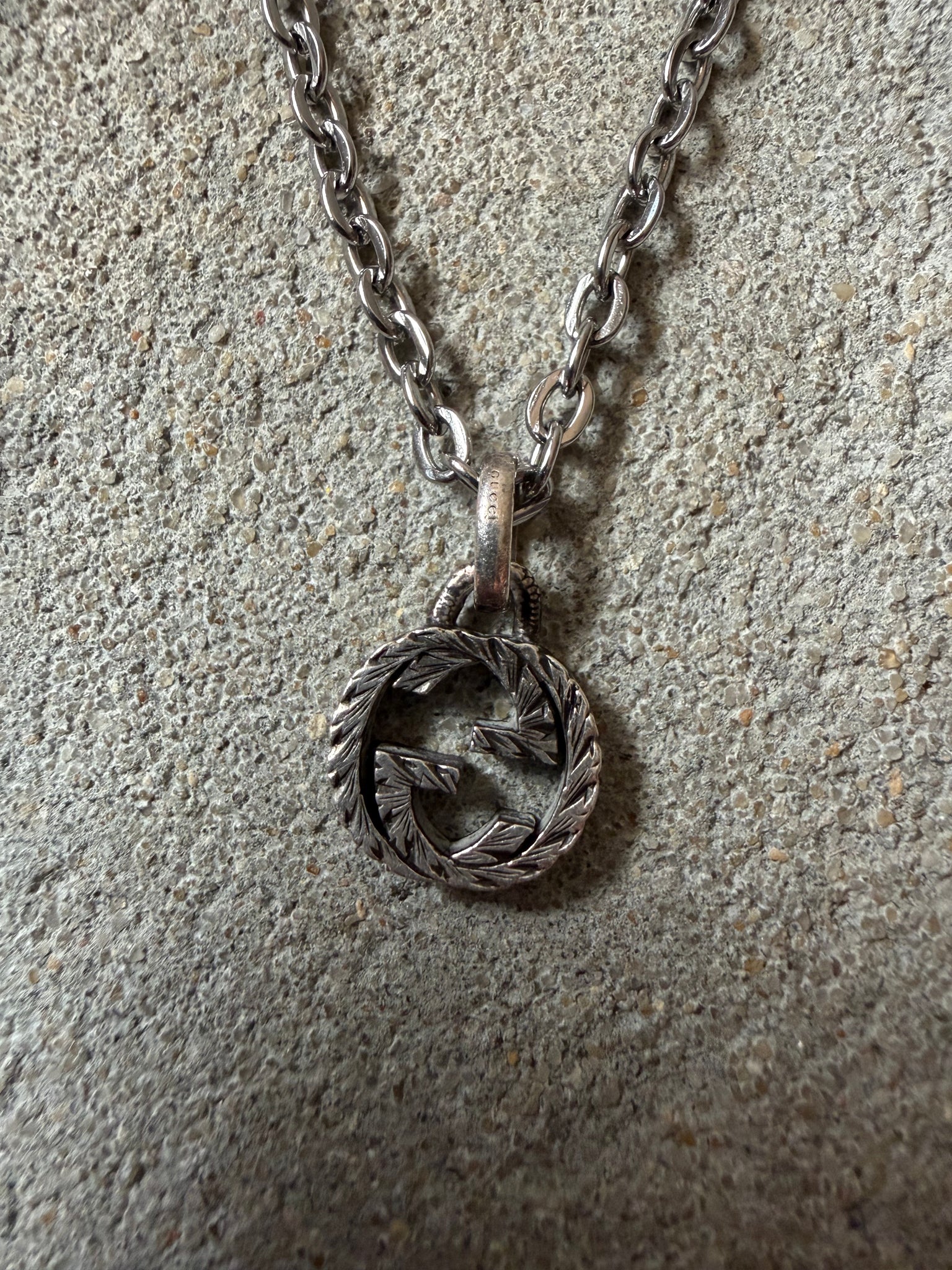 Gucci GG Interlocking Necklace Silver