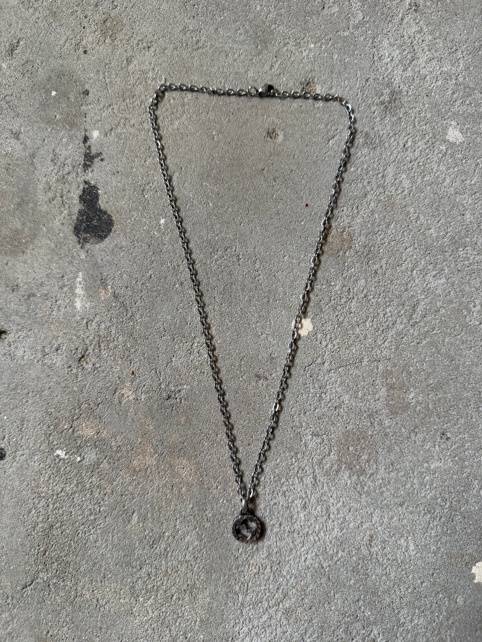 Gucci GG Interlocking Necklace Silver