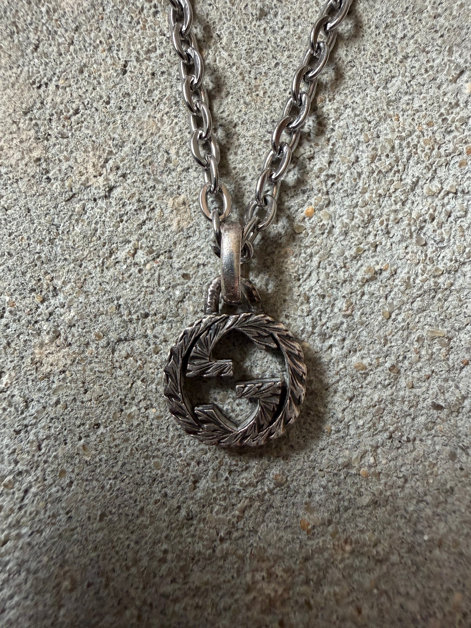 Gucci GG Interlocking Necklace Silver