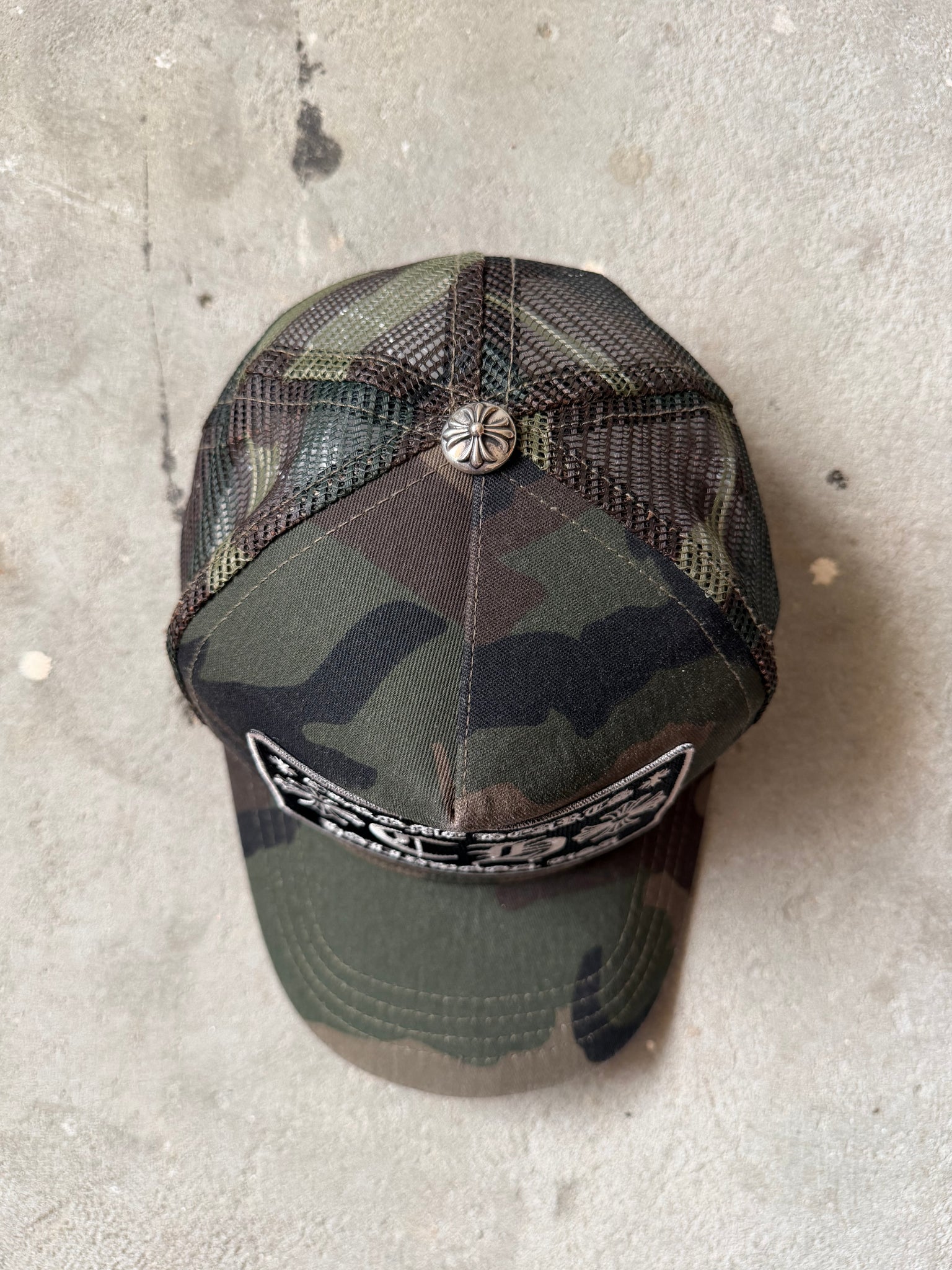 Chrome Hearts Hollywood Trucker Hat Green Camo
