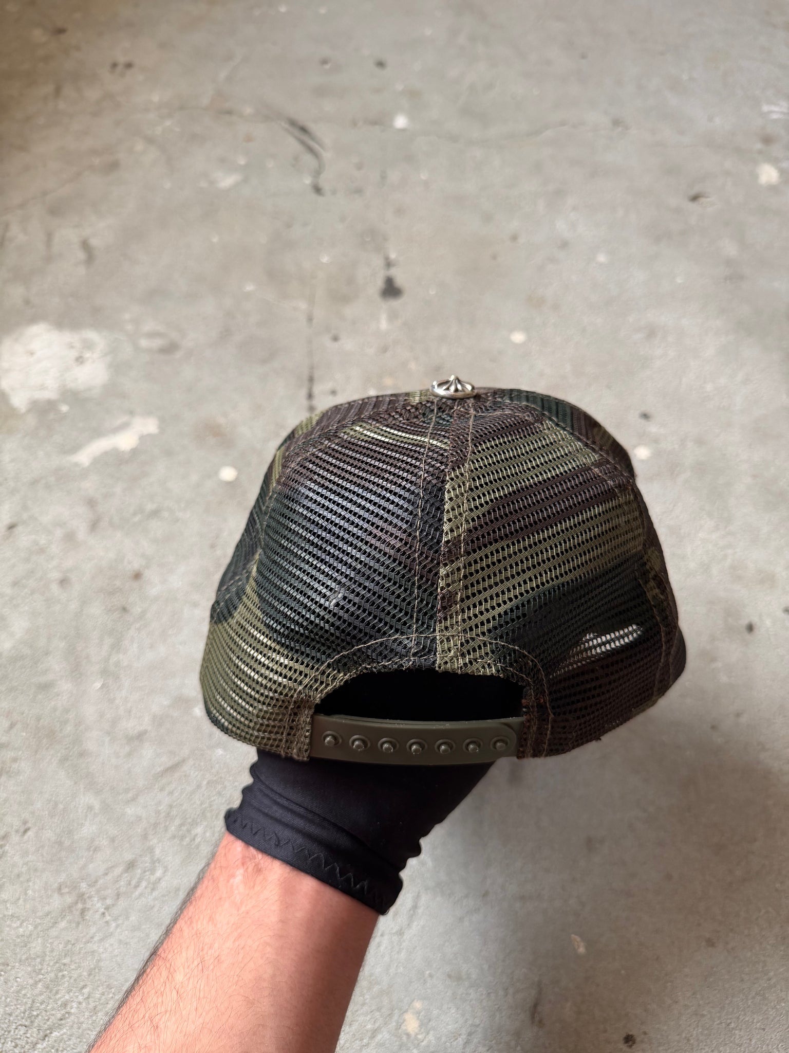 Chrome Hearts Hollywood Trucker Hat Green Camo
