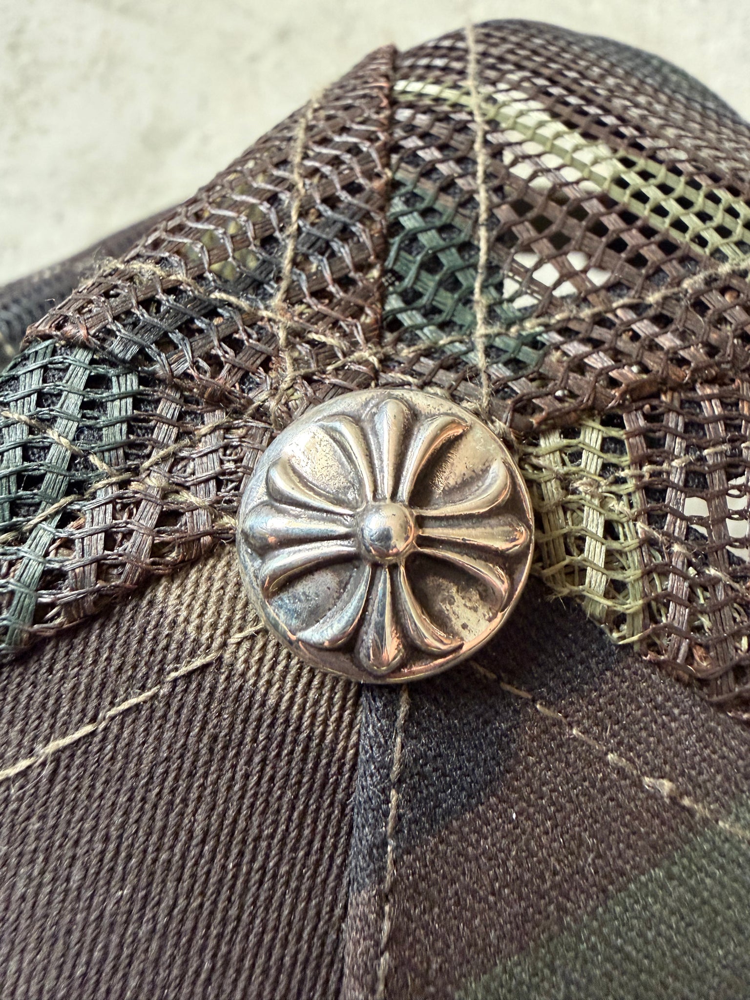 Chrome Hearts Hollywood Trucker Hat Green Camo