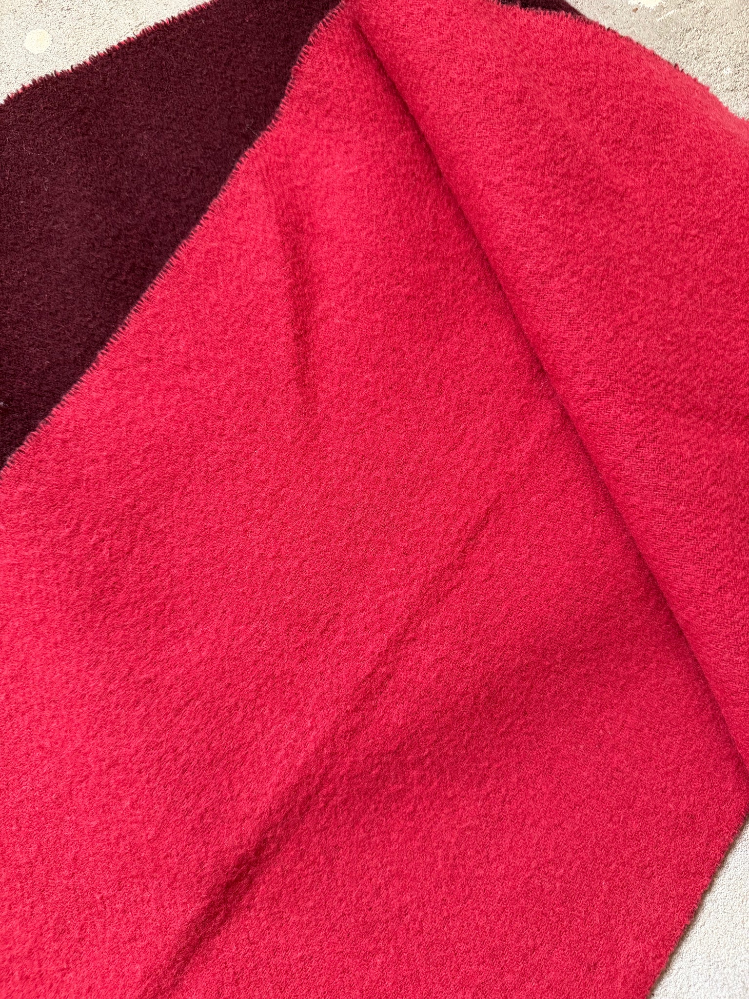 Coach Logo Wool Scarf Red