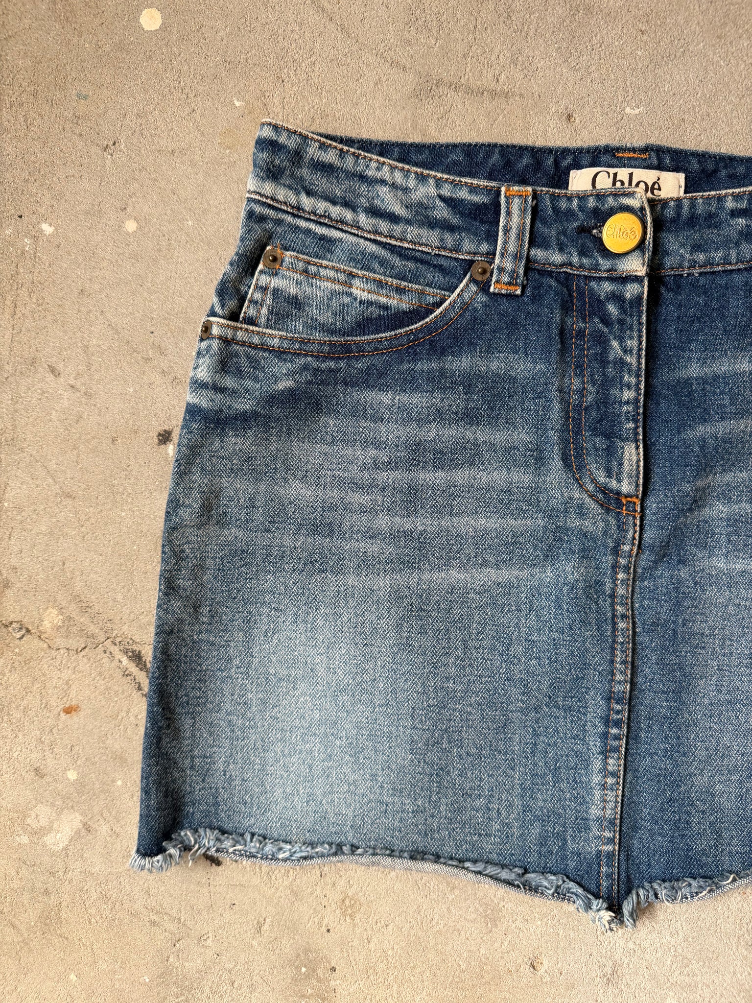 Chloè Denim Skirt Blue