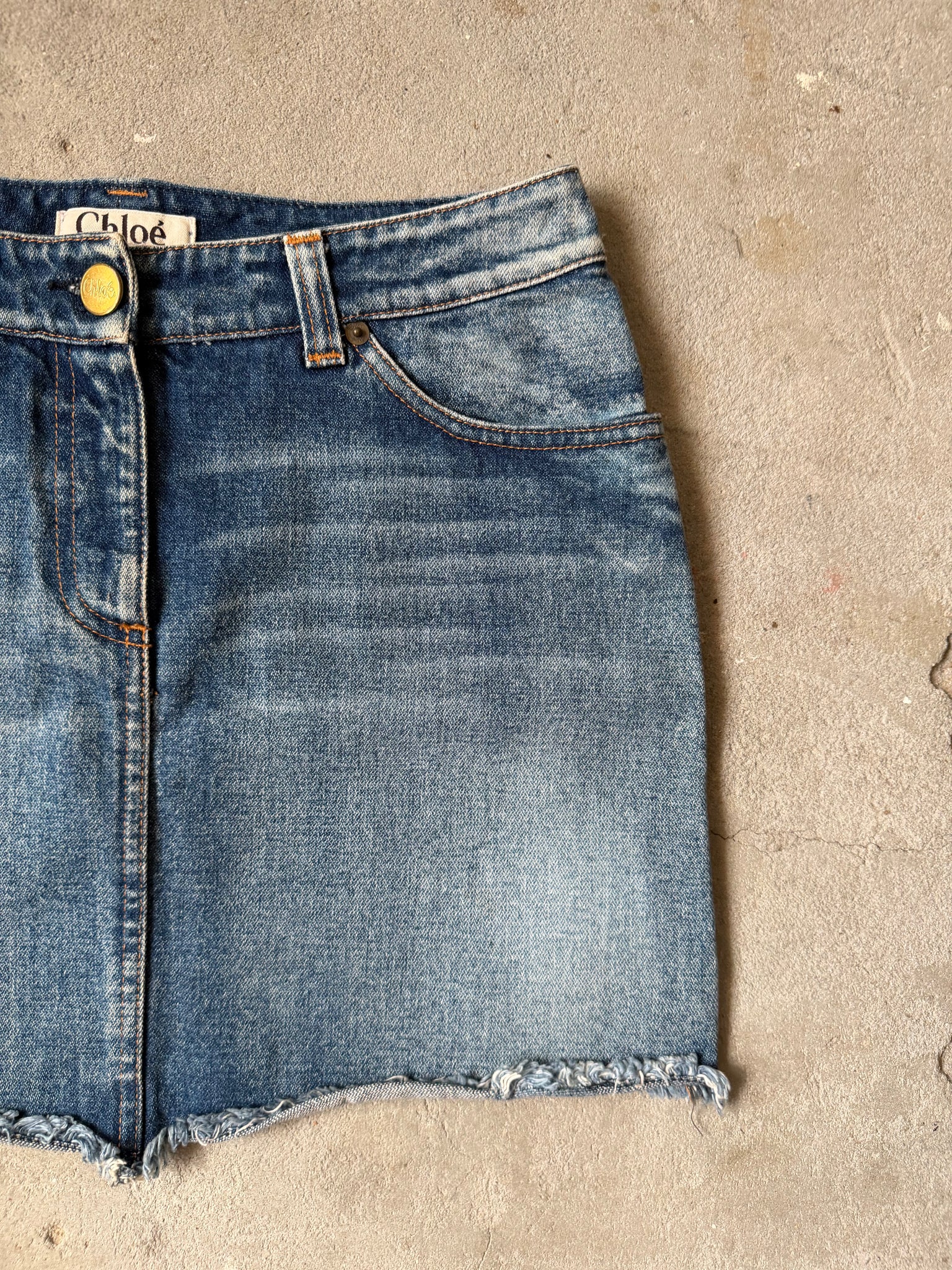 Chloè Denim Skirt Blue