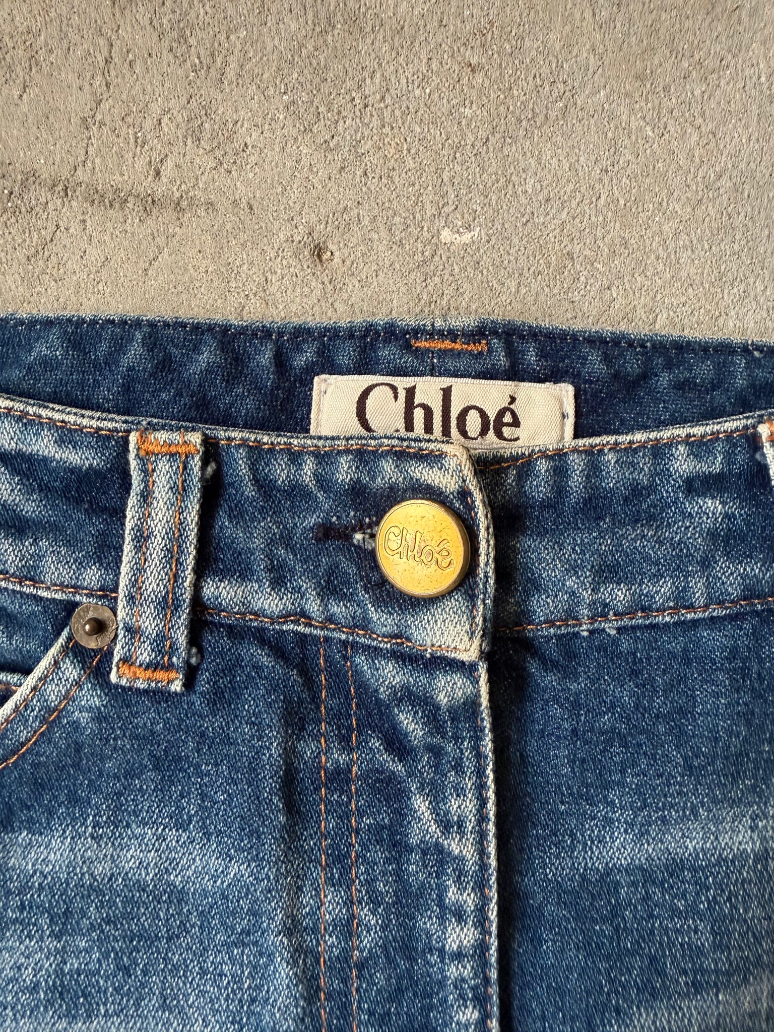 Chloè Denim Skirt Blue