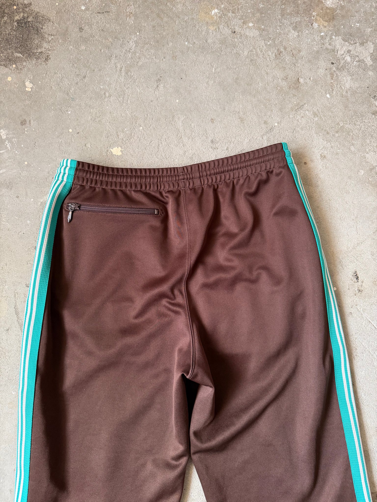 Needles Track Pants Poly Smooth 'Brown/Green' (Size M)
