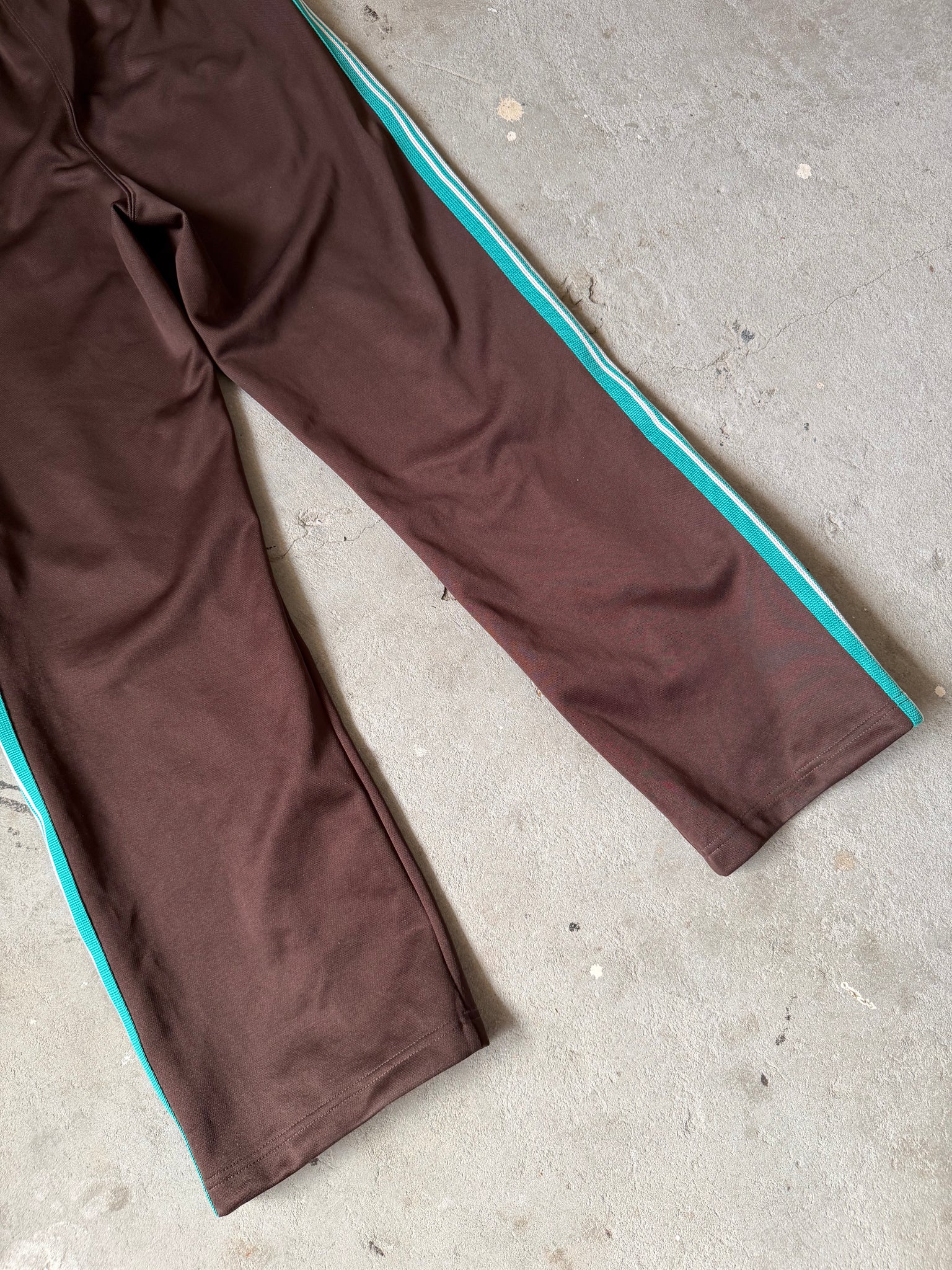 Needles Track Pants Poly Smooth 'Brown/Green' (Size M)