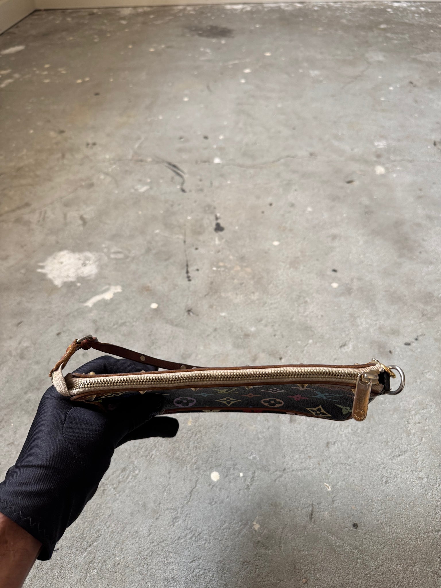 Louis Vuitton Murakami Multicolor Pochette Bag Black