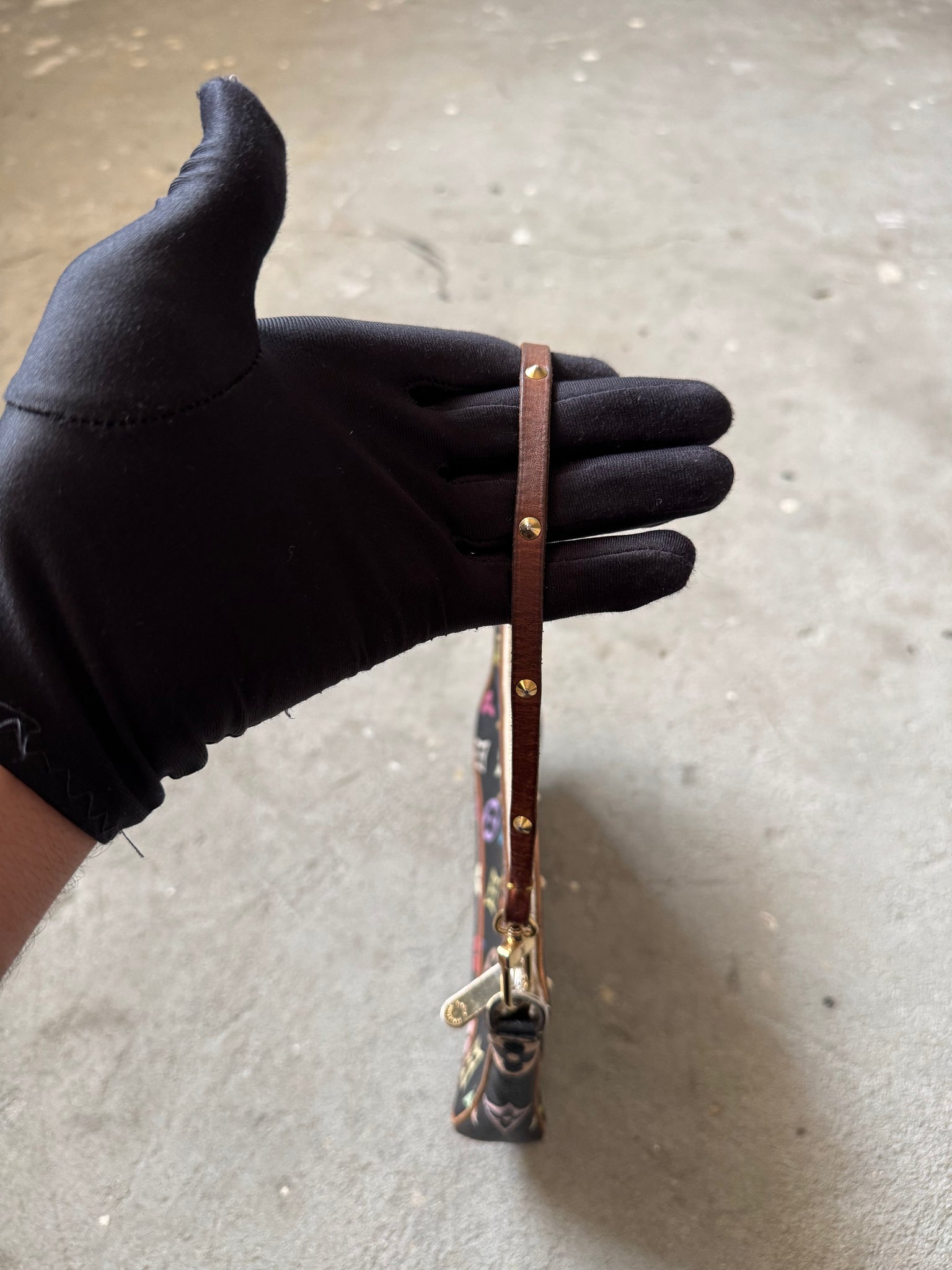 Louis Vuitton Murakami Multicolor Pochette Bag Black