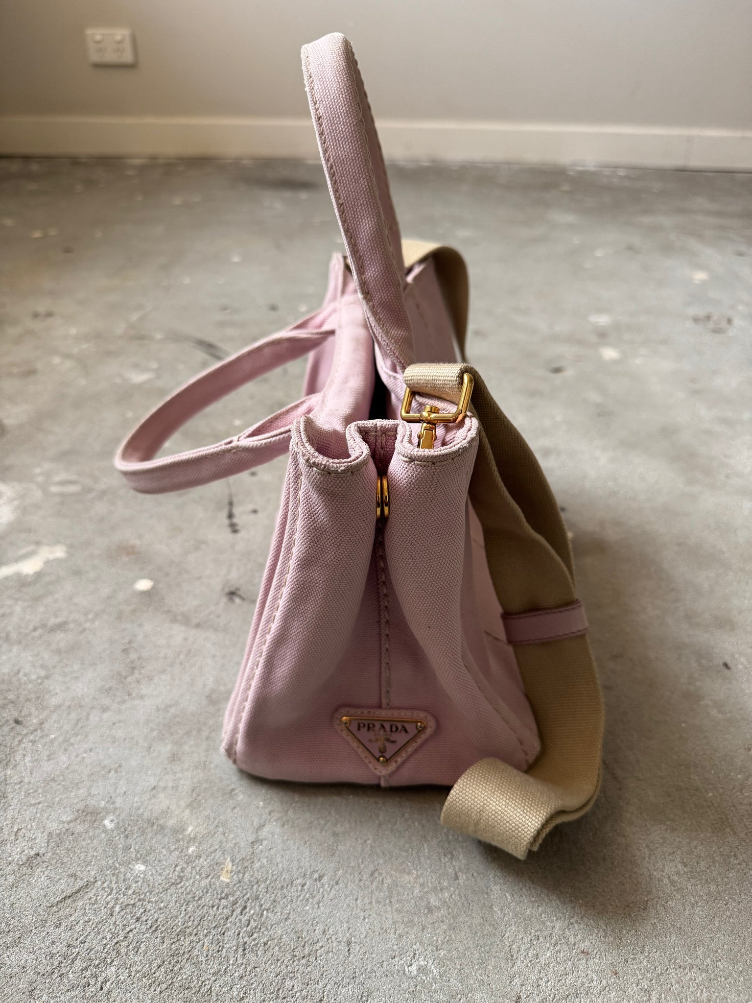 Prada Canapa Tote Bag Light Pink