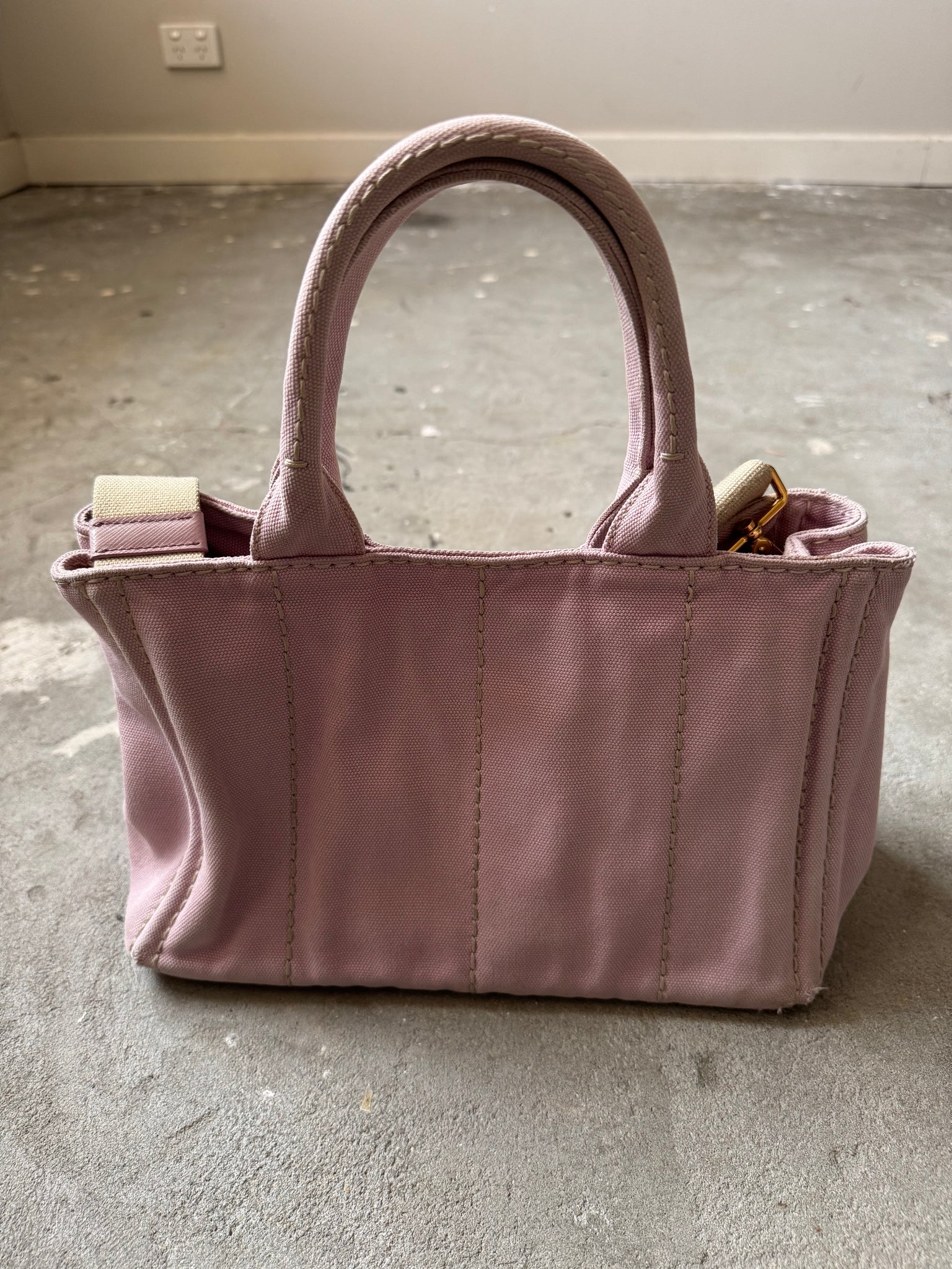 Prada Canapa Tote Bag Light Pink