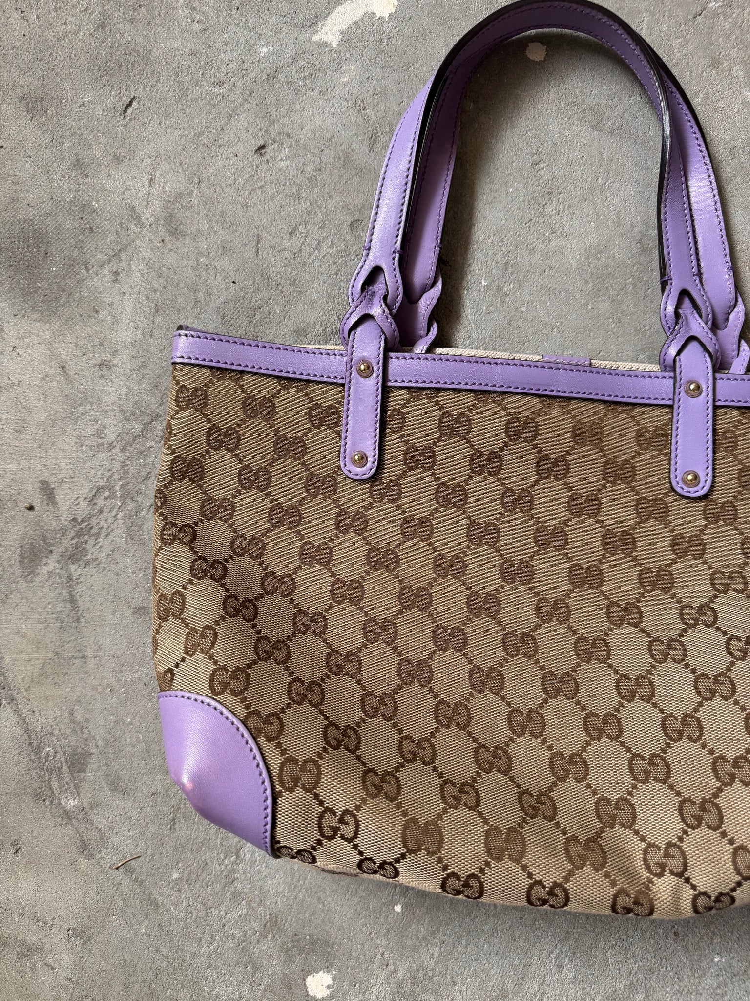 Gucci GG Monogram Canvas Purple Bag