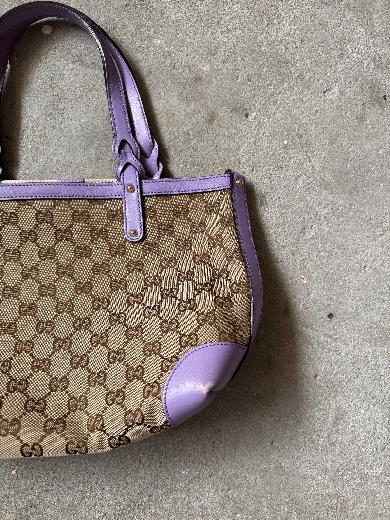 Gucci GG Monogram Canvas Purple Bag