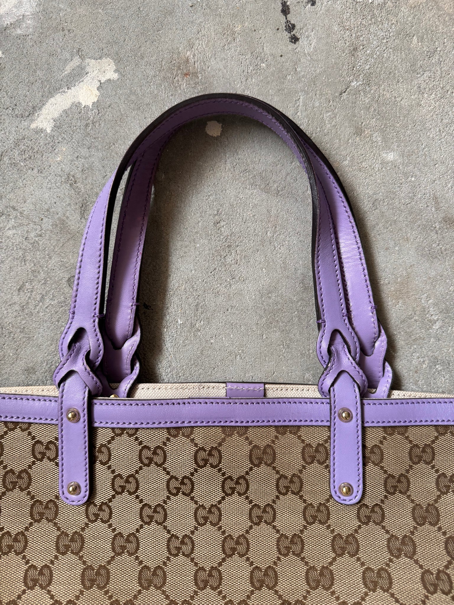 Gucci GG Monogram Canvas Purple Bag