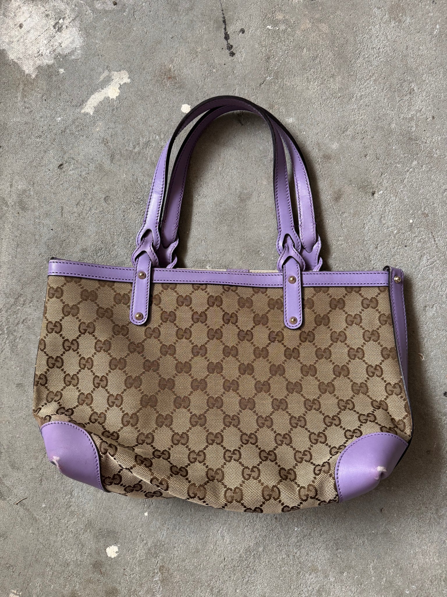 Gucci GG Monogram Canvas Purple Bag