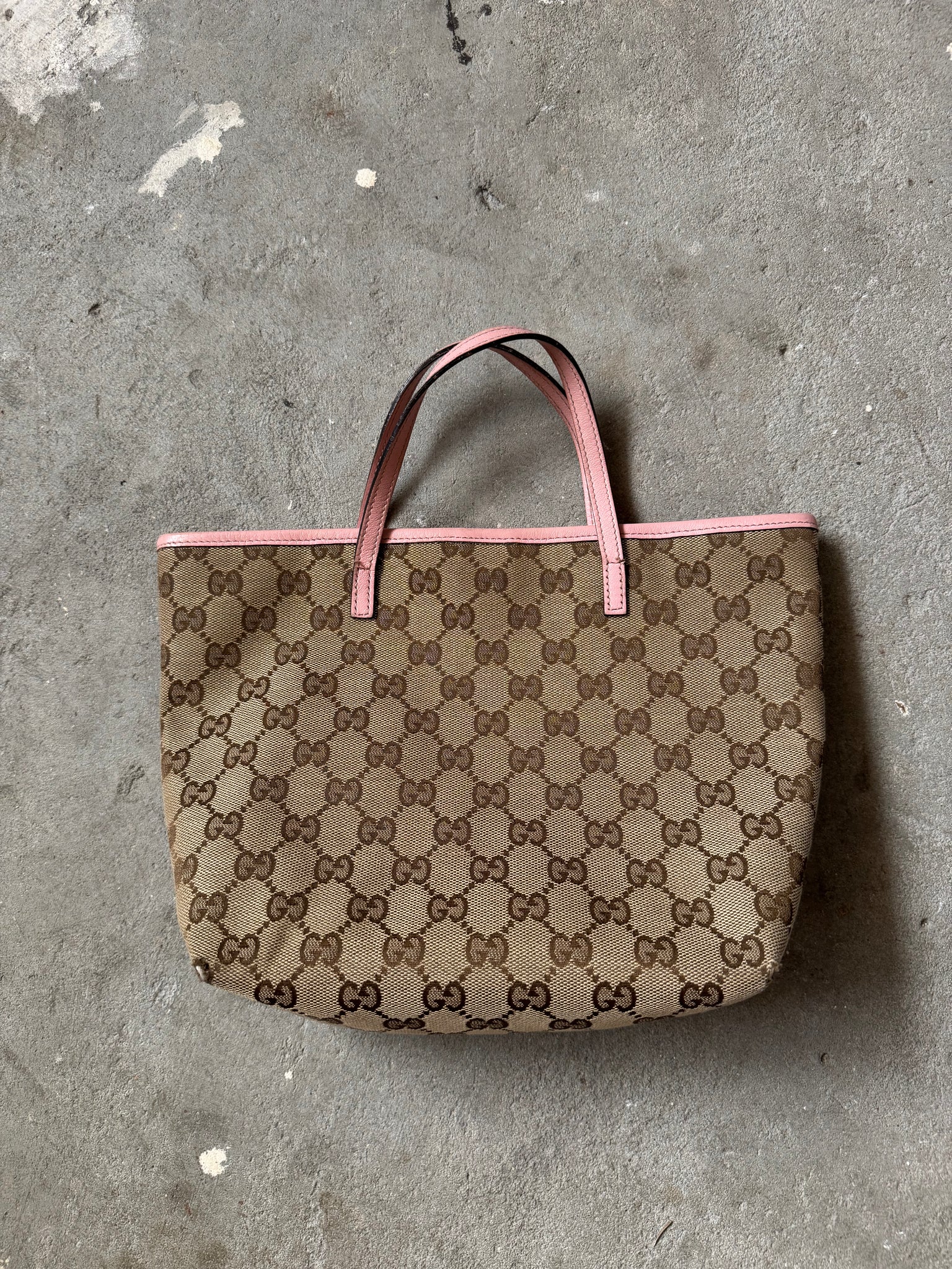 Gucci GG Monogram Mini Zoo Parrot Tote Bag Beige/Pink
