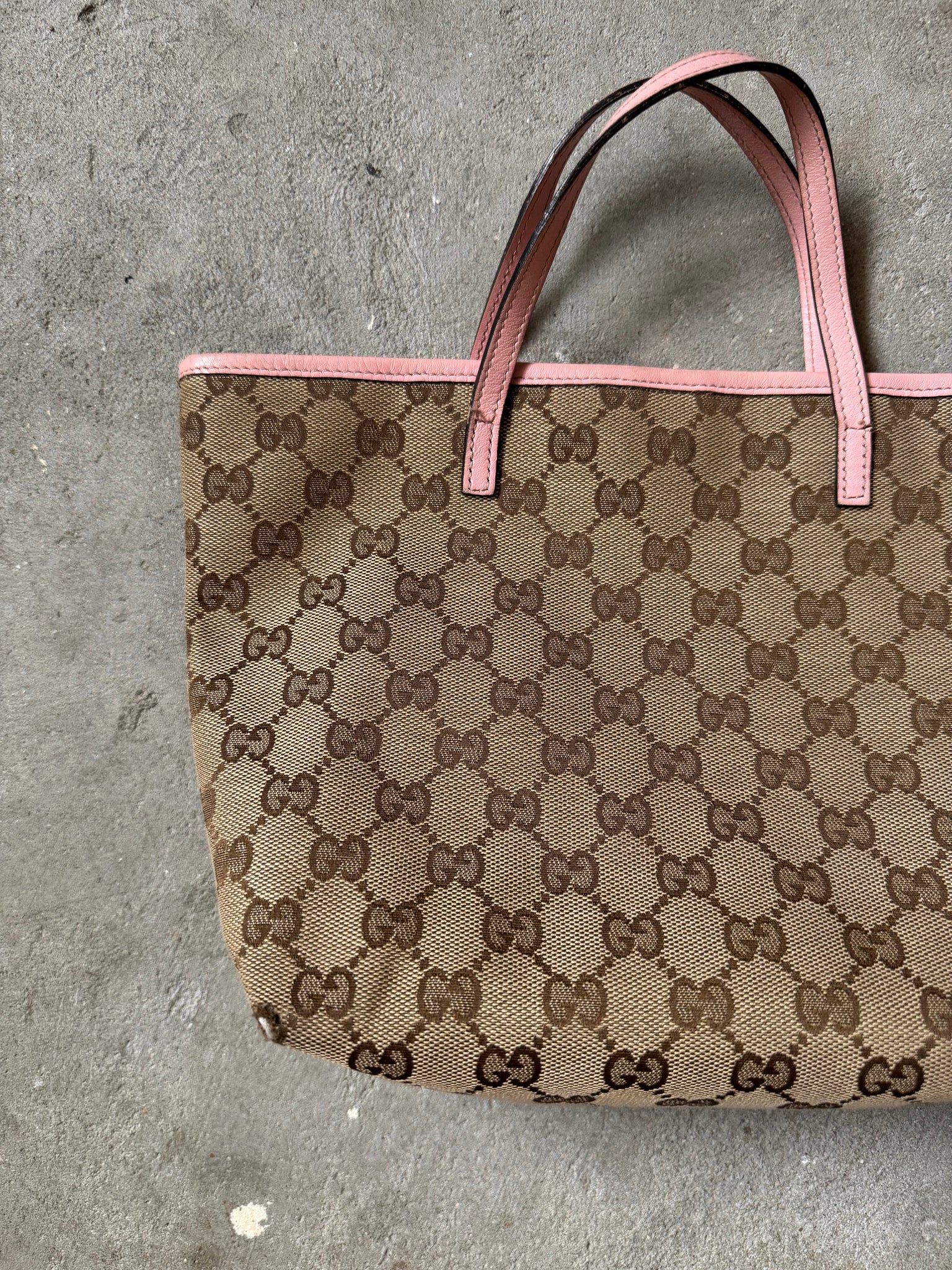 Gucci GG Monogram Mini Zoo Parrot Tote Bag Beige/Pink