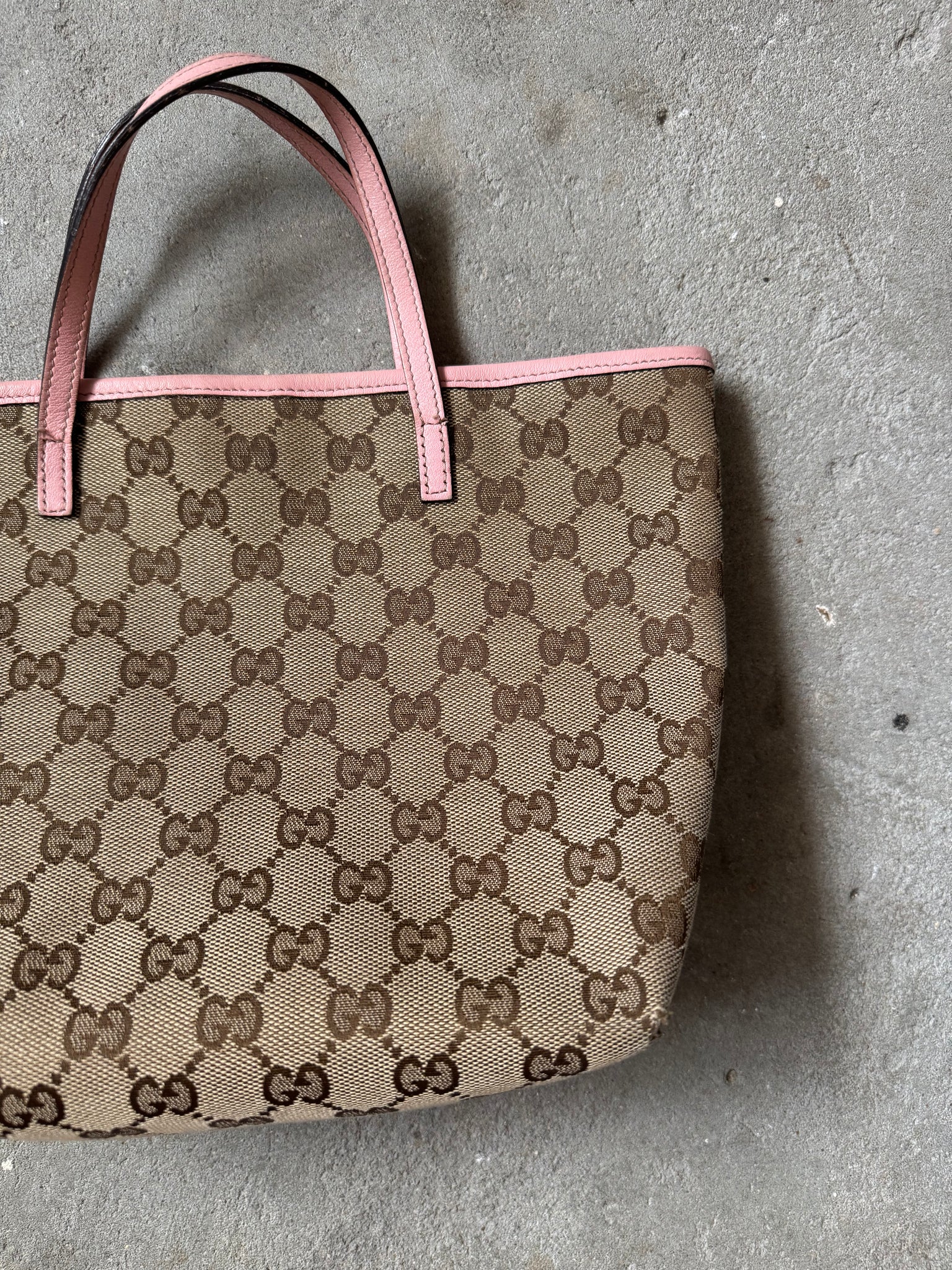 Gucci GG Monogram Mini Zoo Parrot Tote Bag Beige/Pink