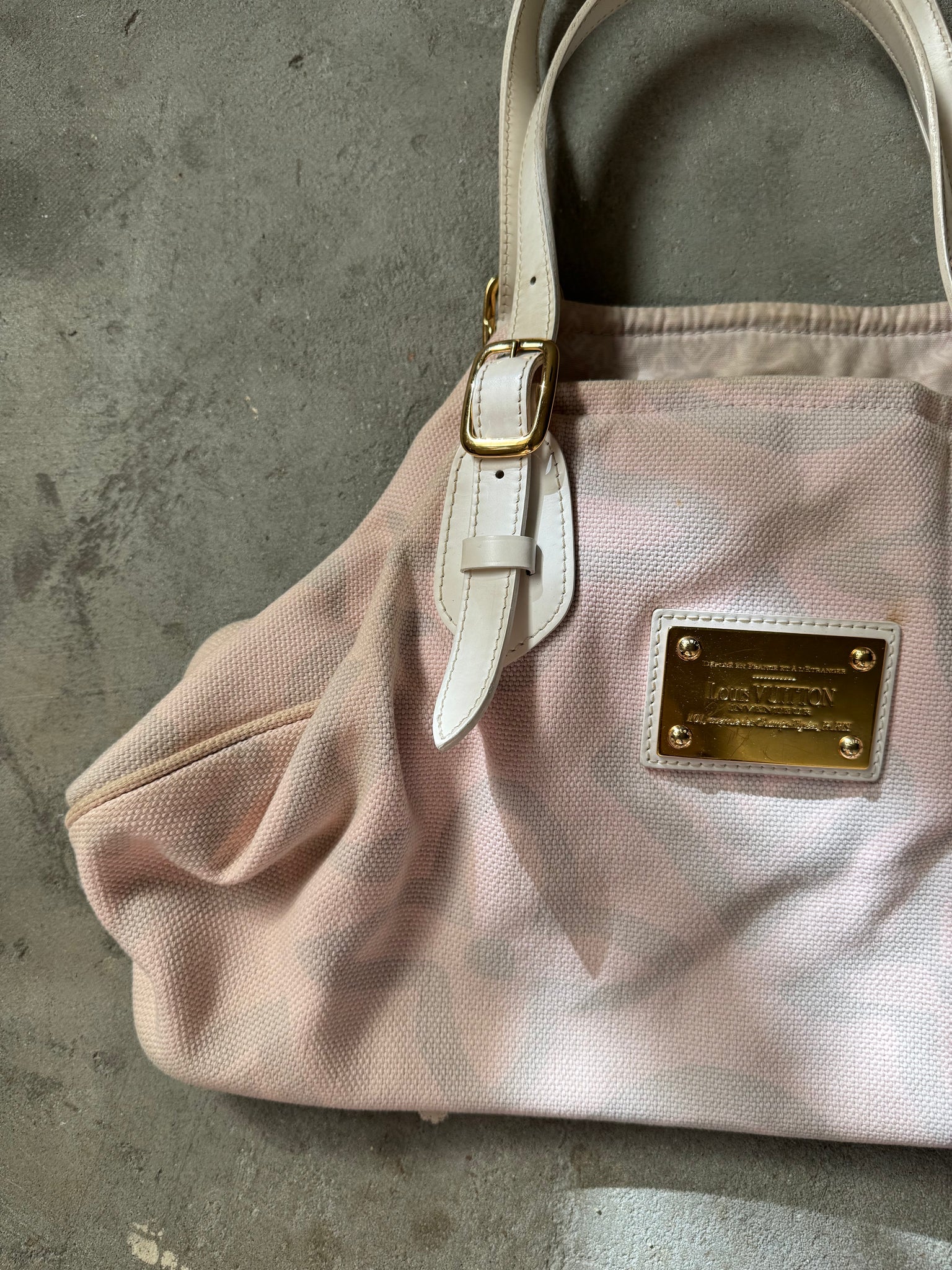 Louis Vuitton Beige Tahitienne Cabas PM HandBag Pink