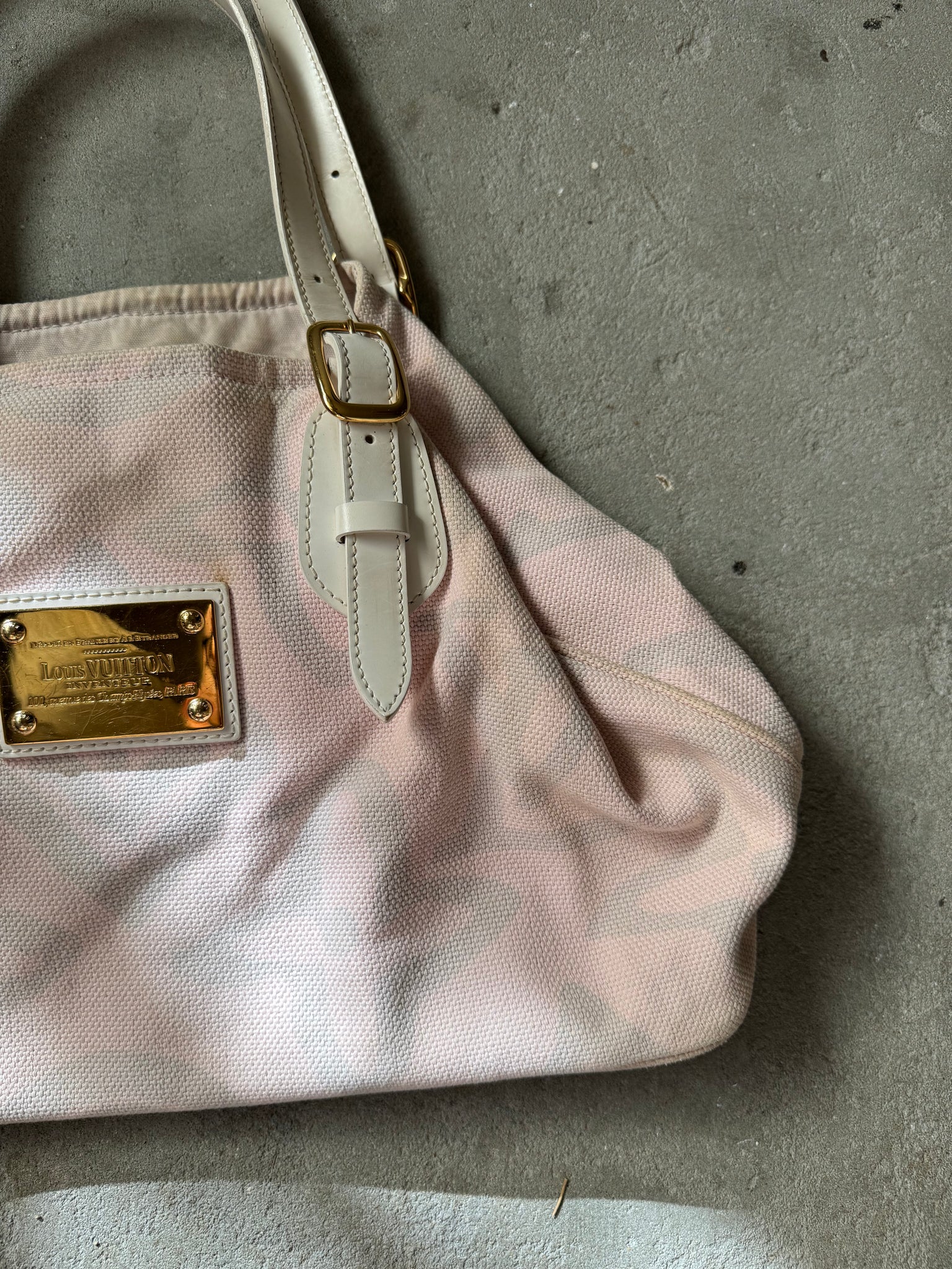 Louis Vuitton Beige Tahitienne Cabas PM HandBag Pink
