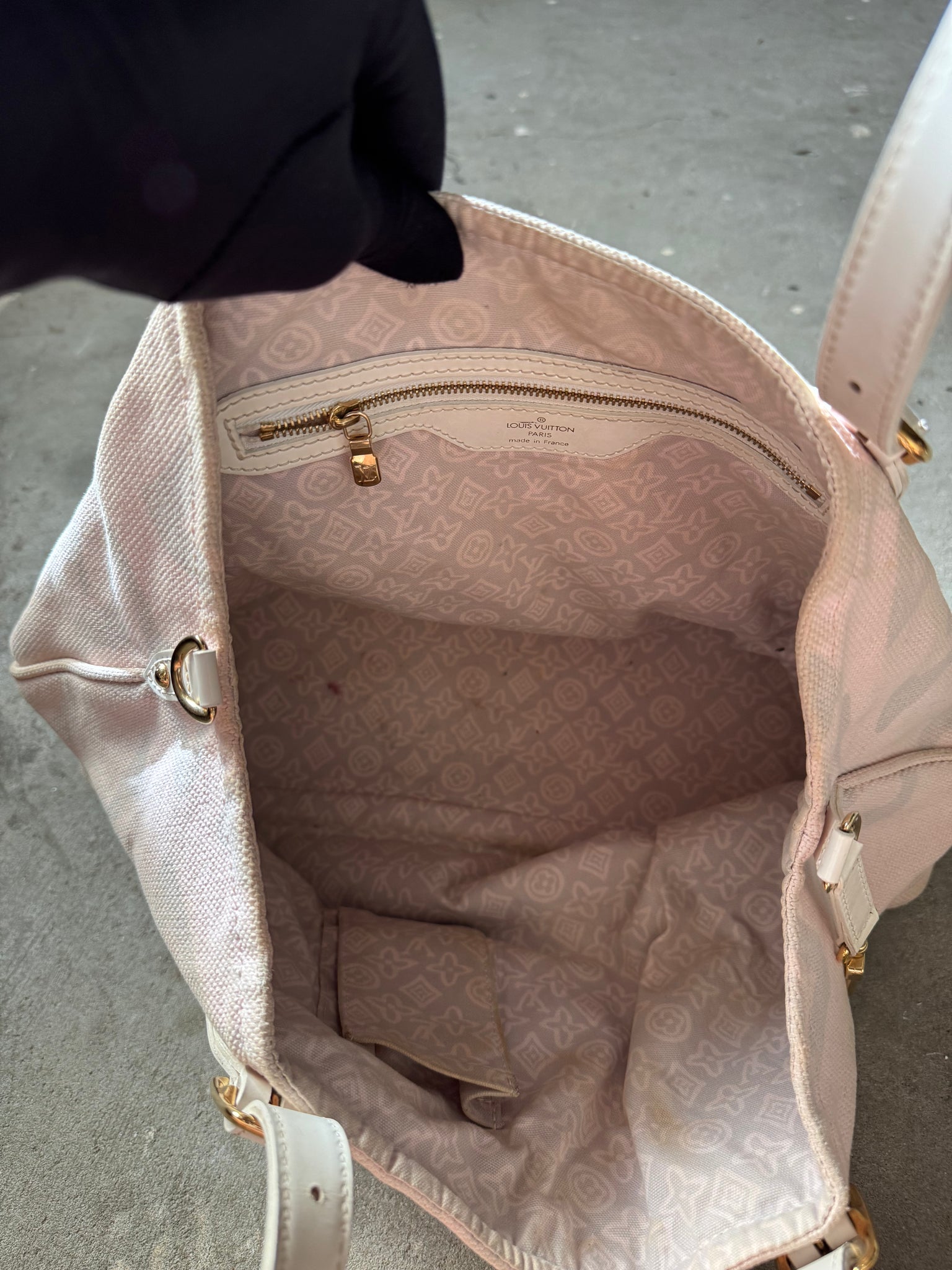 Louis Vuitton Beige Tahitienne Cabas PM HandBag Pink